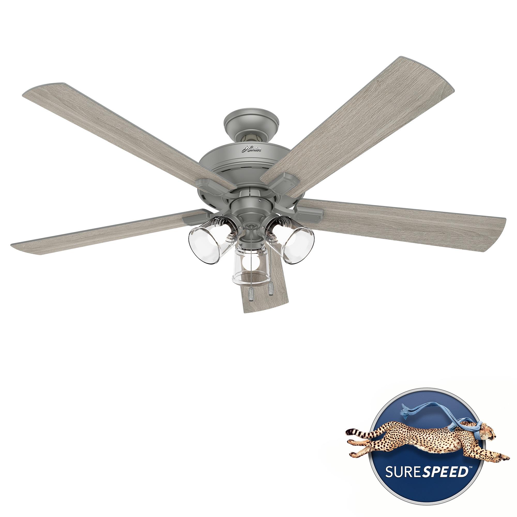 Hunter Fan 60" Crestfield 5 - Blade Ceiling Fan with Pull Chain and Light Kit Included