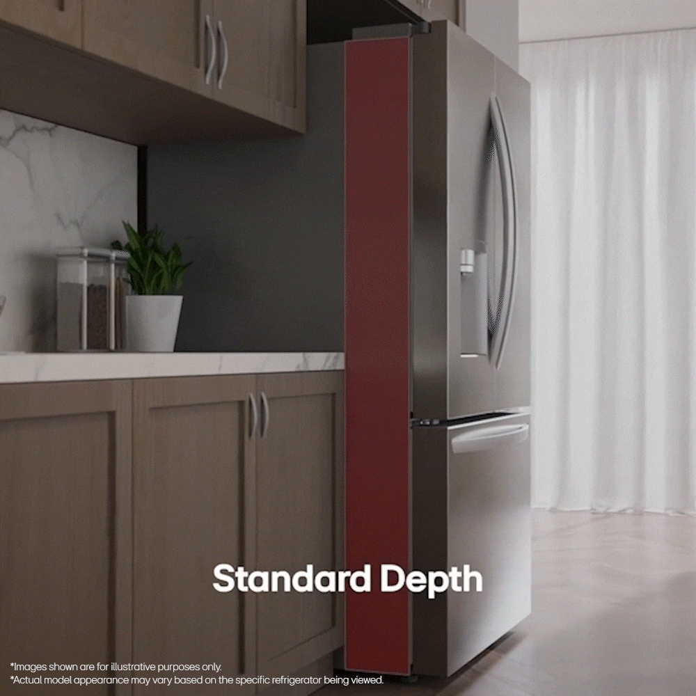 27 cu. ft. Smart Counter-Depth MAX French Door Refrigerator with Internal Water Dispenser in PrintProof Stainless Steel