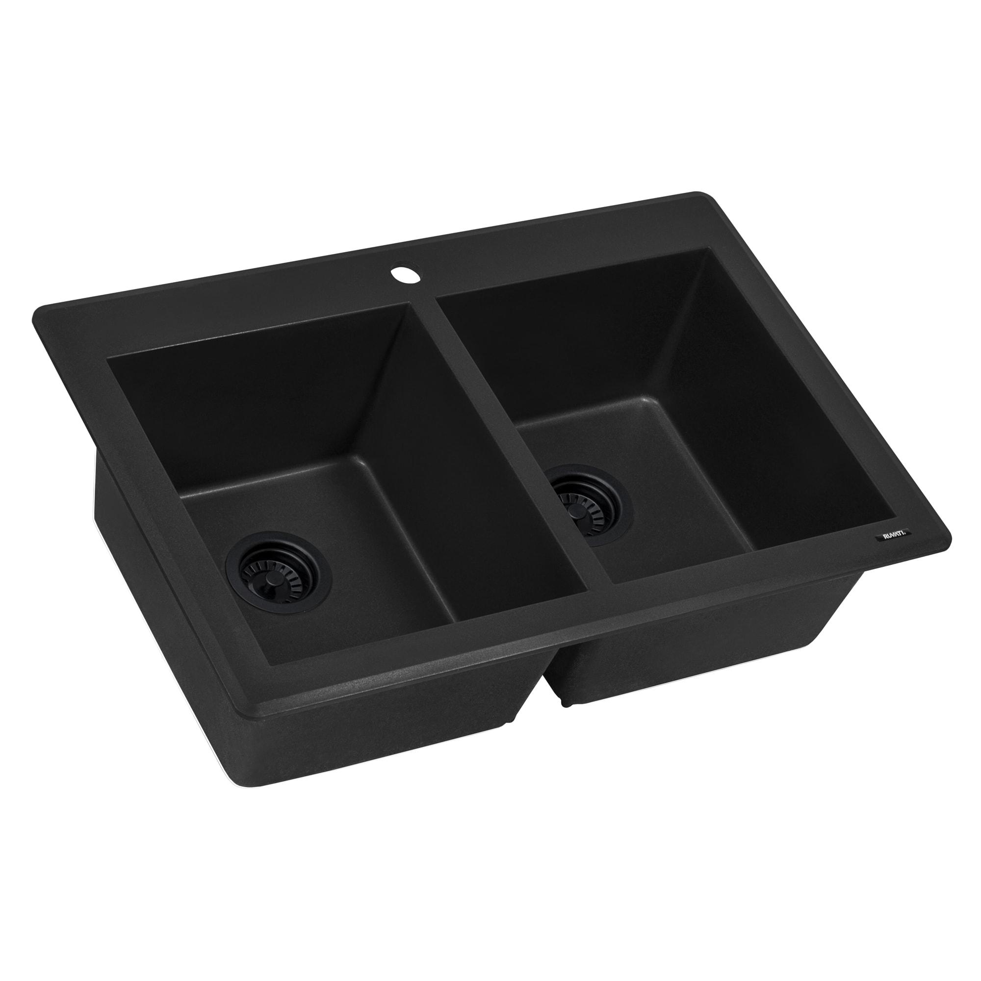 Ruvati 33 x 22 inch epiGranite Top-Mount Granite Composite Kitchen Sink