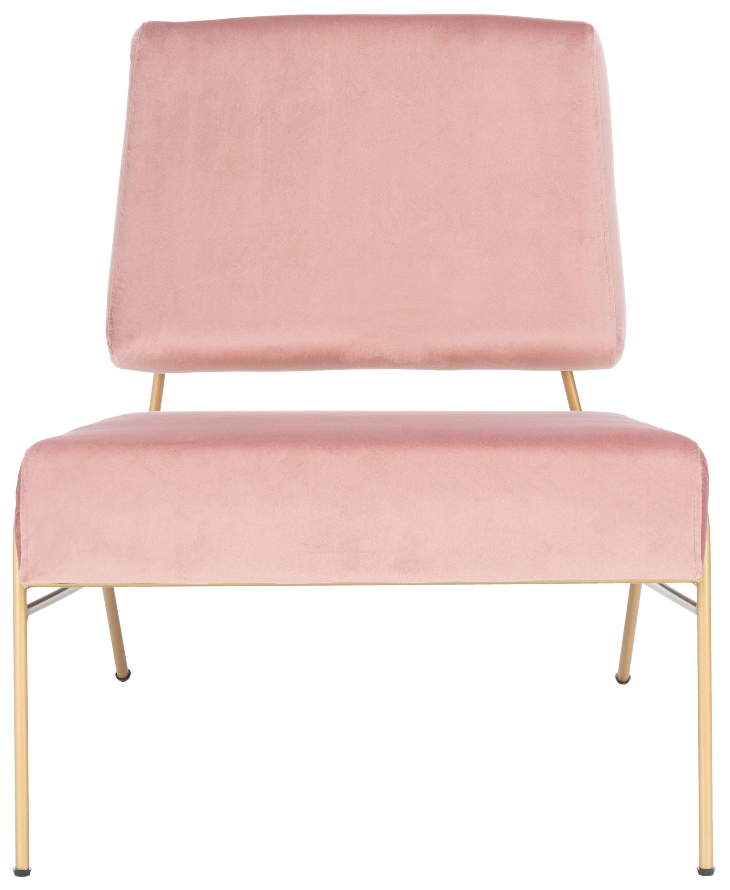 Romilly Velvet Accent Chair - ACH6203 - Dusty Rose/Gold - Safavieh