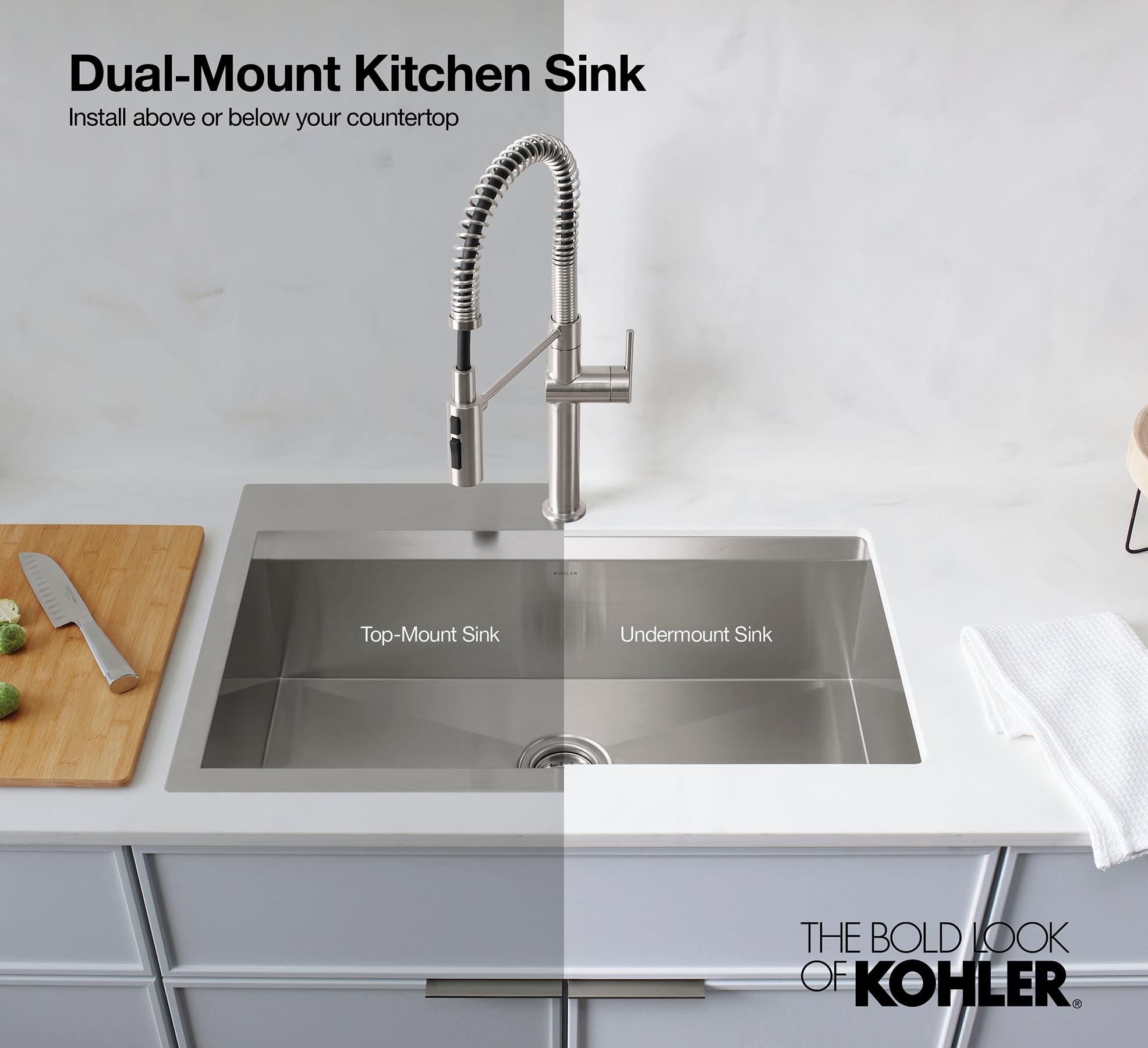 Task27-In X 22-In Top-Mount/Undermount Single-Bowl Workstation Kitchen Sink With Accessories