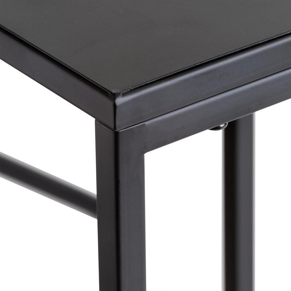 Honey-Can-Do Steel Nesting Square Side Tables, Black (Set of 2)