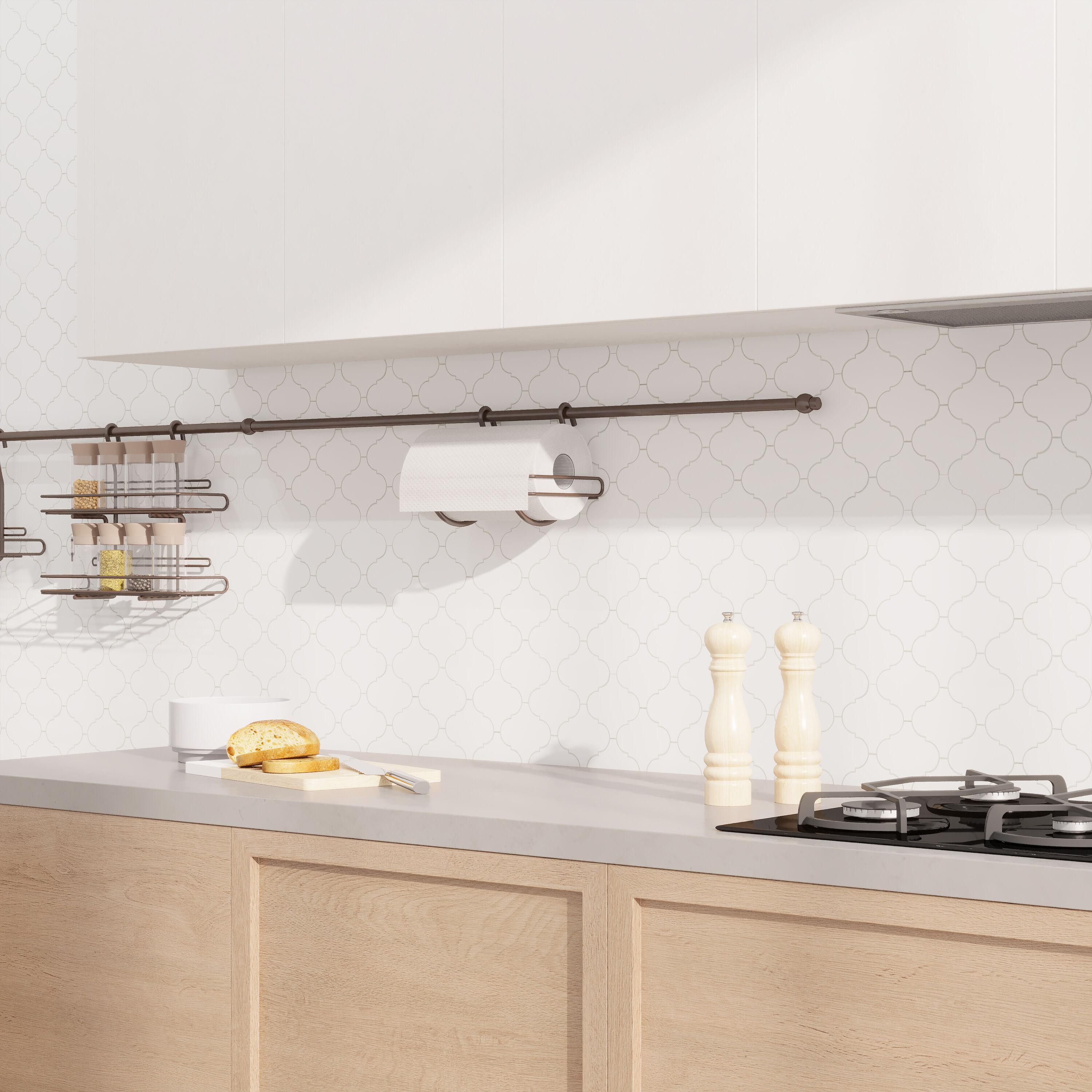 Zurich White 5'' x 5'' Marble Peel and Stick Wall Tile
