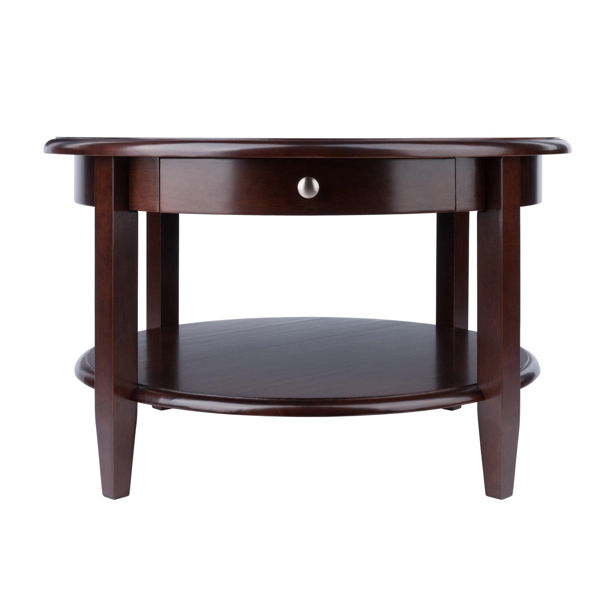 Winsome Wood Concord Round Coffee Table, Walnut Finish