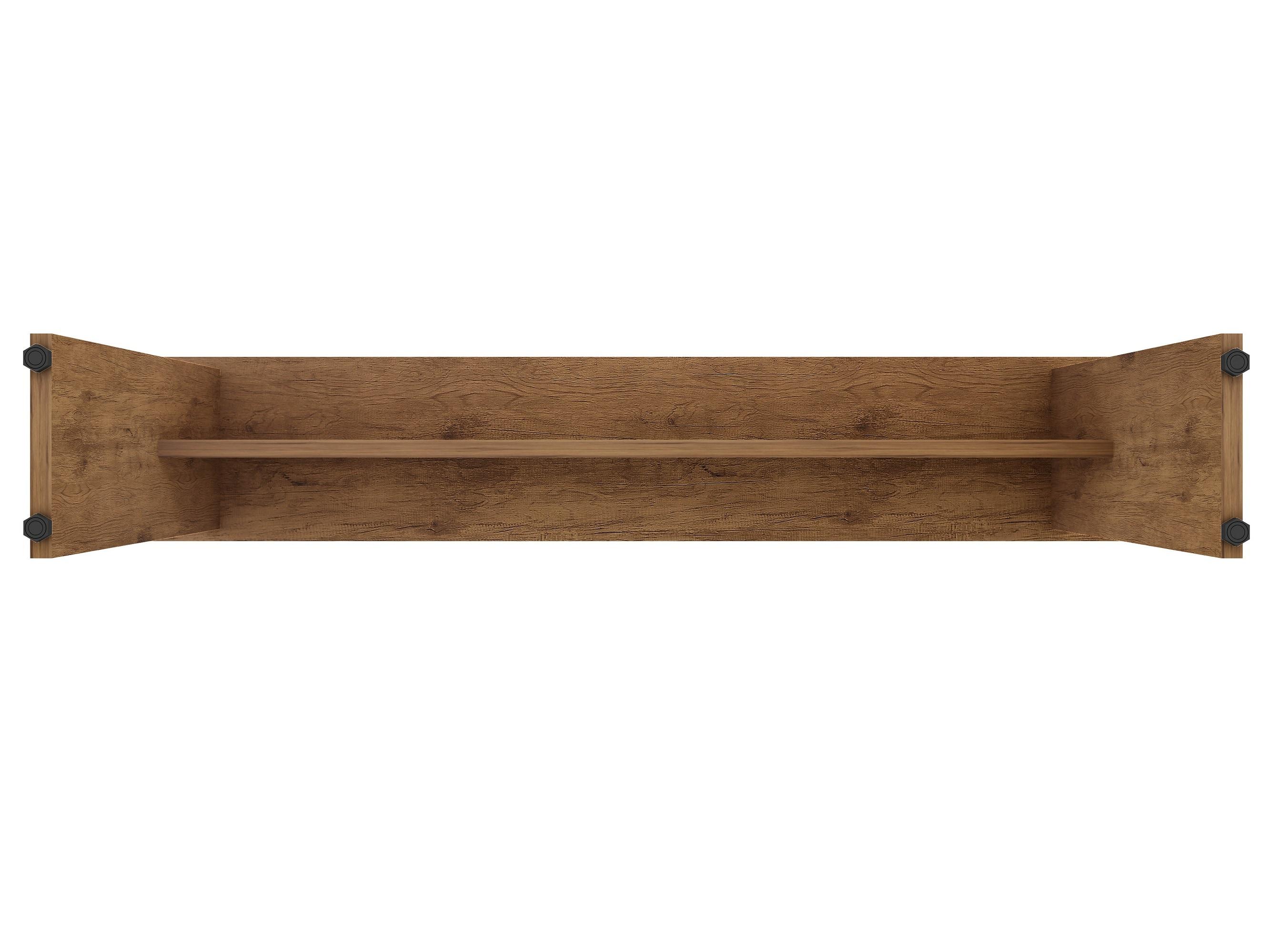 67.91" Nomad Dining Bench Natural - Manhattan Comfort: Rustic Farmhouse Style, Seats 2