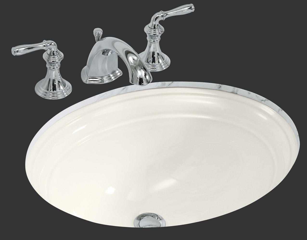 Devonshire® Ceramic Oval Undermount Bathroom Sink with Overflow