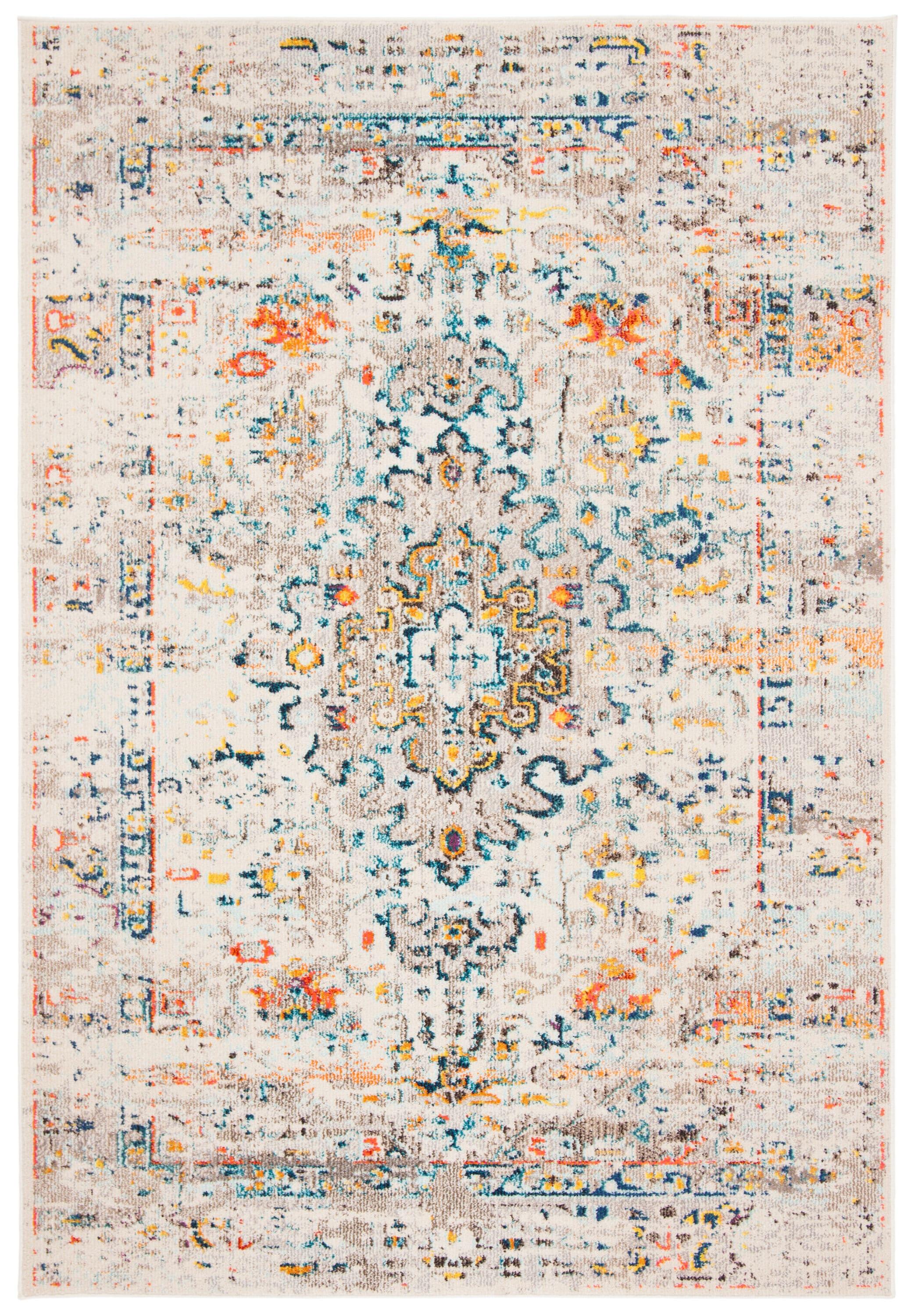 Madison MAD474 Power Loomed Area Rug - Cream/Blue - 6'x9' - Safavieh.