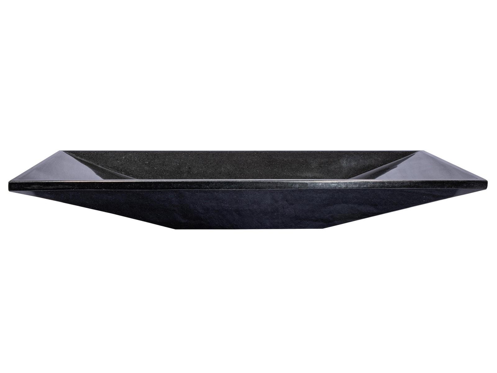 Eden Bath 13'' Black Stone Rectangular Bathroom Sink