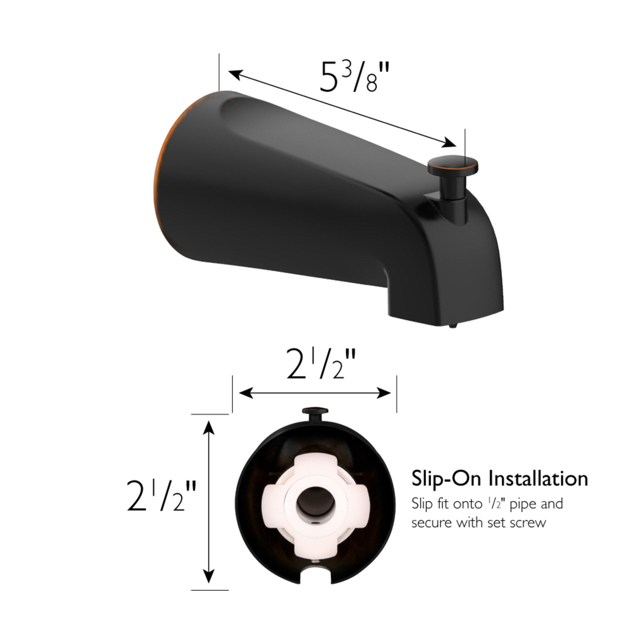 Wall Mounted Tub Spout with Diverter