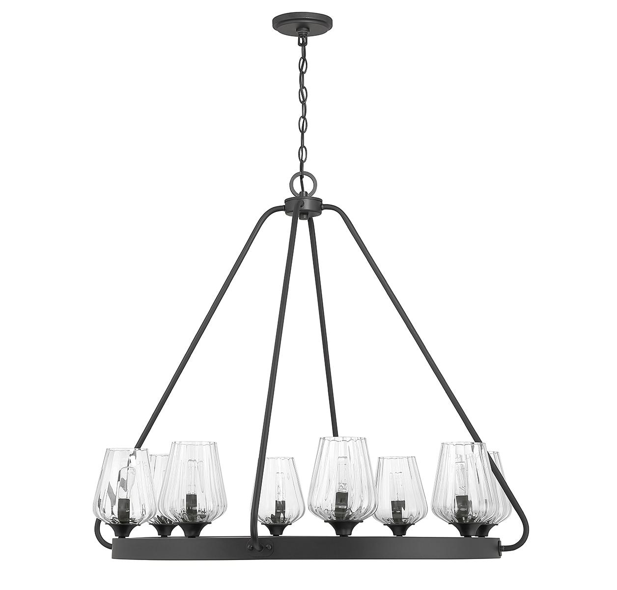 Savoy House Carlton 8 - Light Chandelier in  Matte Black