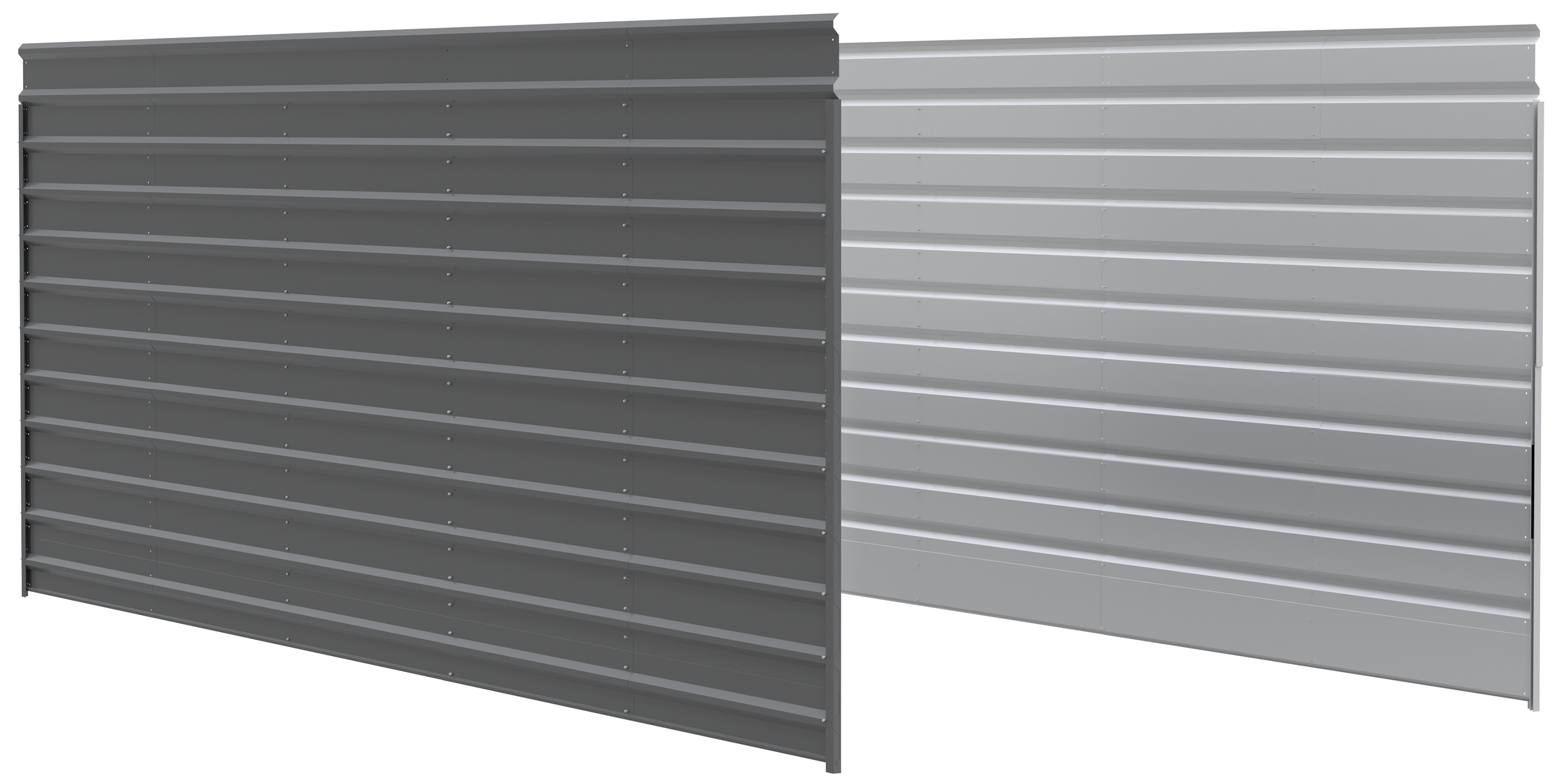 Arrow Arrow 9 x 24 ft Charcoal Two Sided Steel Carport Enclosure