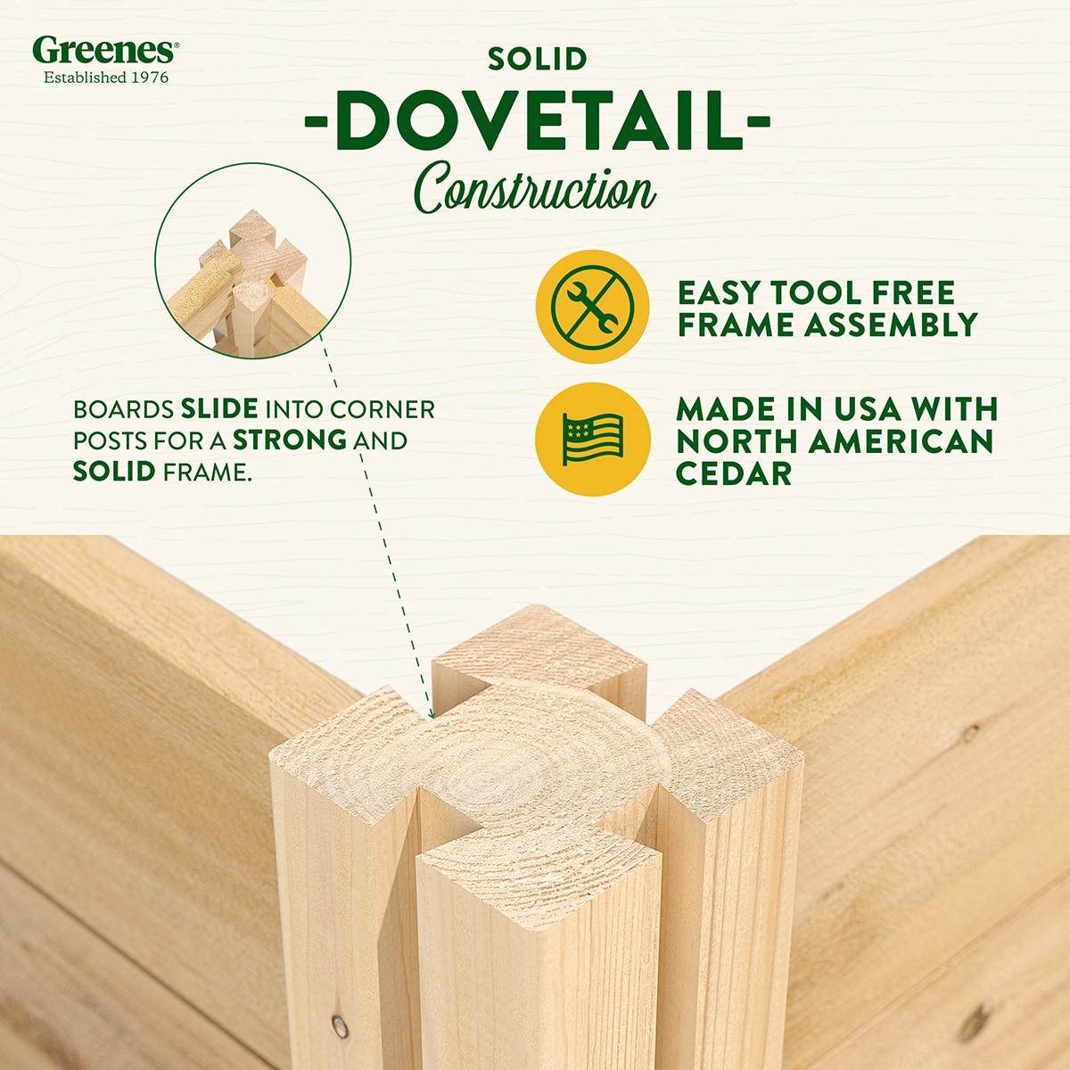 Greenes Fence 48" x 96" x 17.5" Cedar Raised Garden Bed