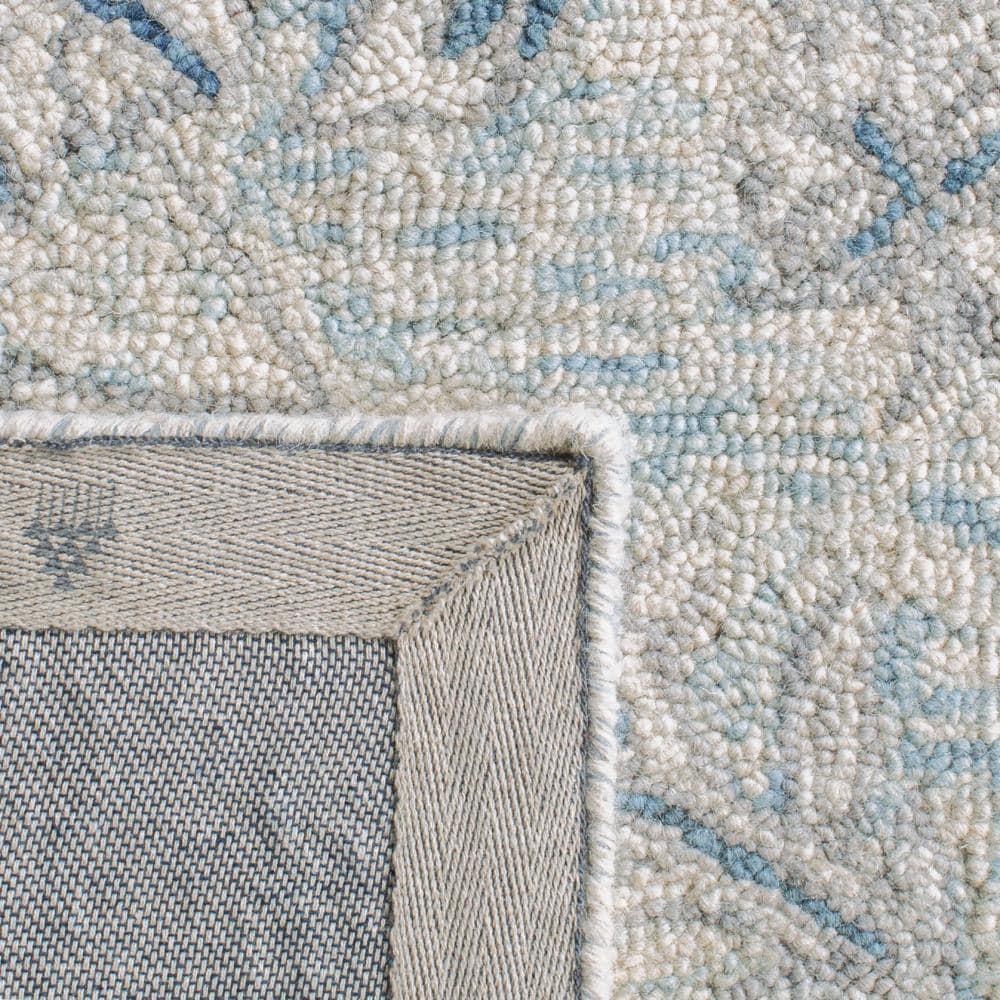 Micro-Loop MLP506 Hand Tufted Indoor Area Rug - Light Blue/Ivory - 4'x6'- Safavieh
