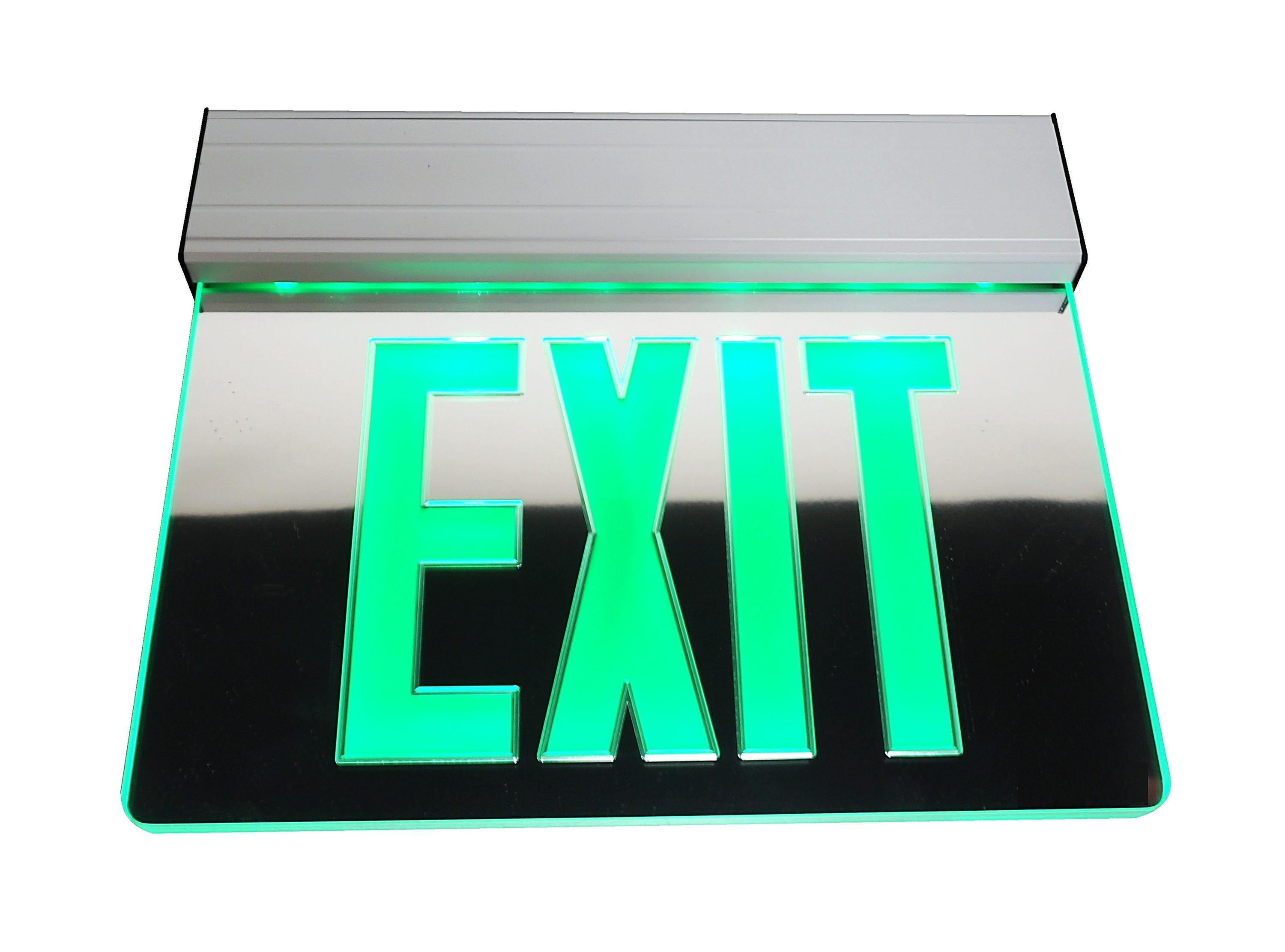 NICOR Lighting Recessed Edge-Lit LED Exit Sign | Wayfair