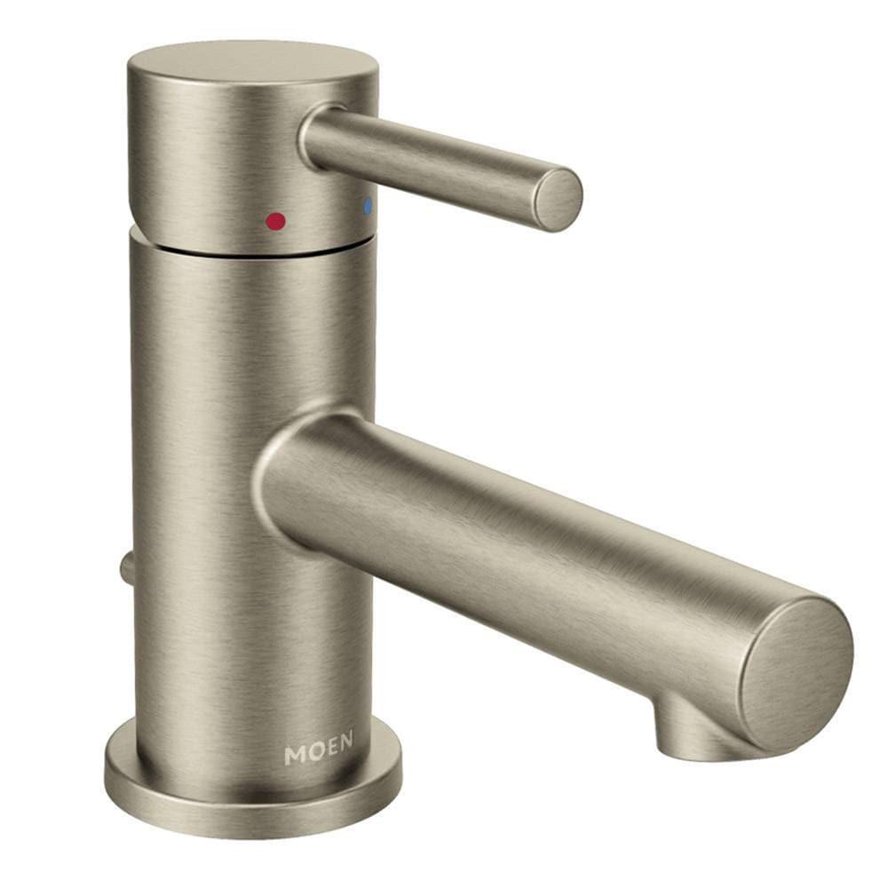 Brushed Nickel Single Lever Handle Lavatory Faucet