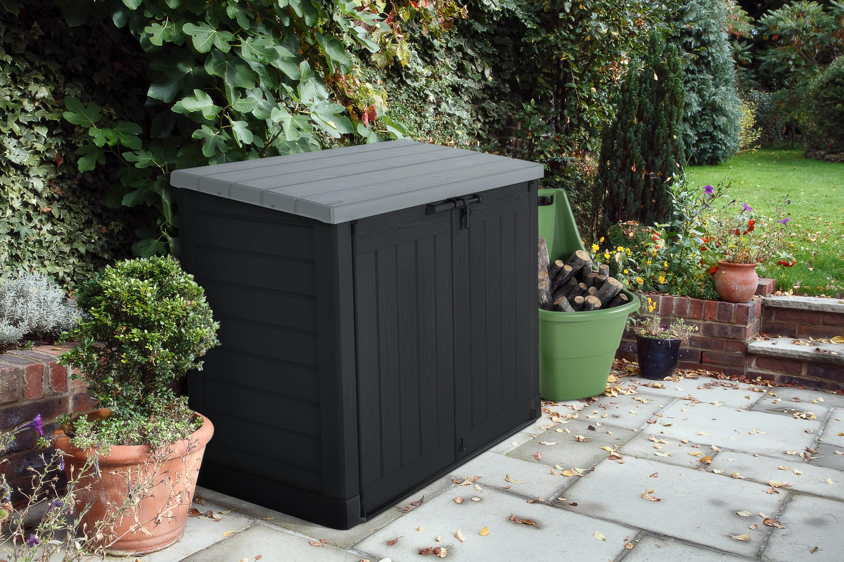 Keter Keter Store It Out Prime Durable Resin Outdoor Storage Shed With Floor and Double Doors for Garden Patio Furniture and Tools