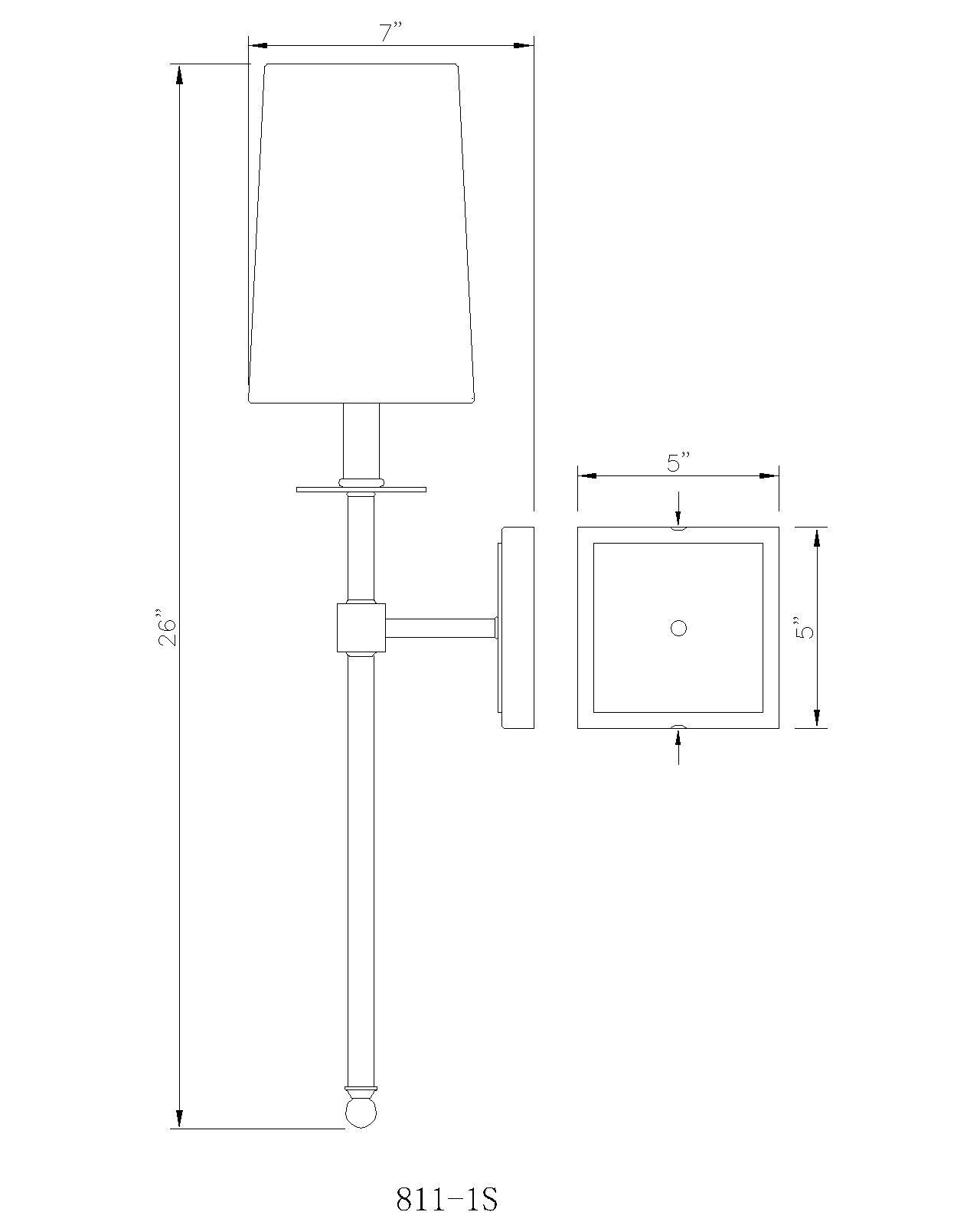 Z-Lite Camila 1 - Light Wall Light in  Brushed Nickel