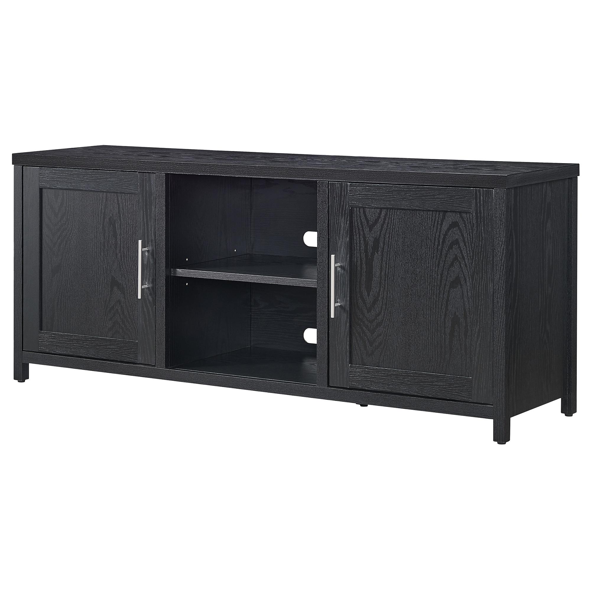 Evelyn&Zoe Strahm Rectangular TV Stand for TV's up to 65", Black Grain
