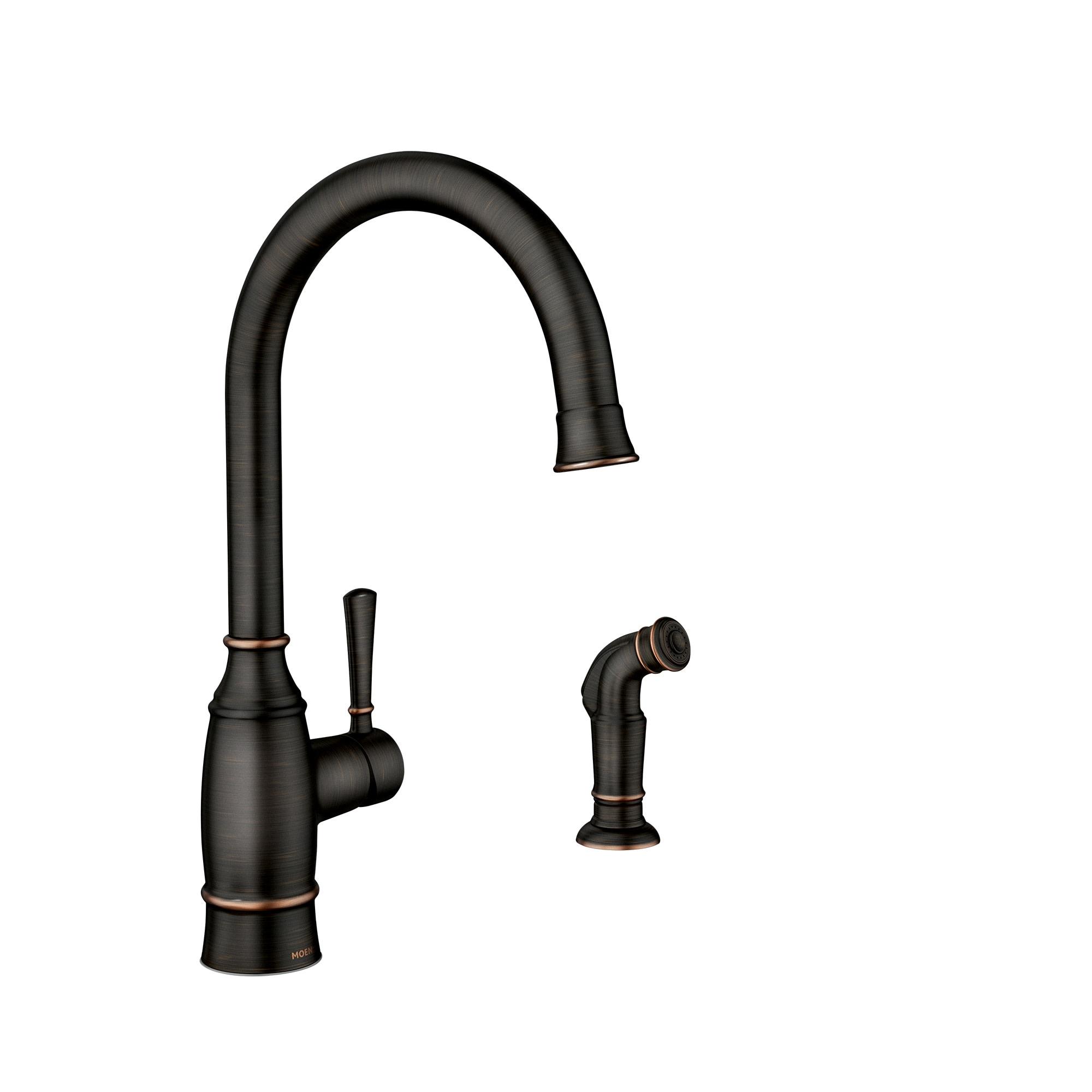 Noell Single-Handle Standard Kitchen Faucet with Side Sprayer, Deckplate Sold Separately