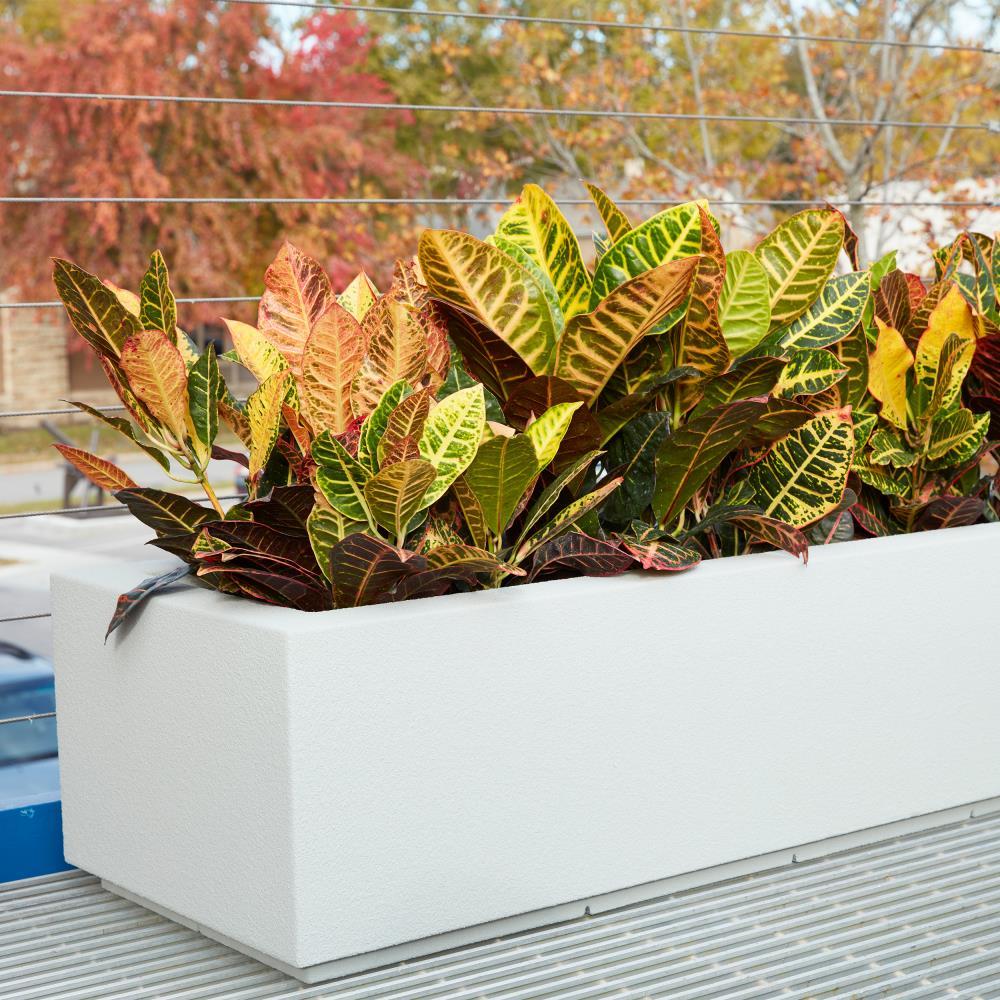 Gray Granite Extra Large Rectangular Polymer Planter