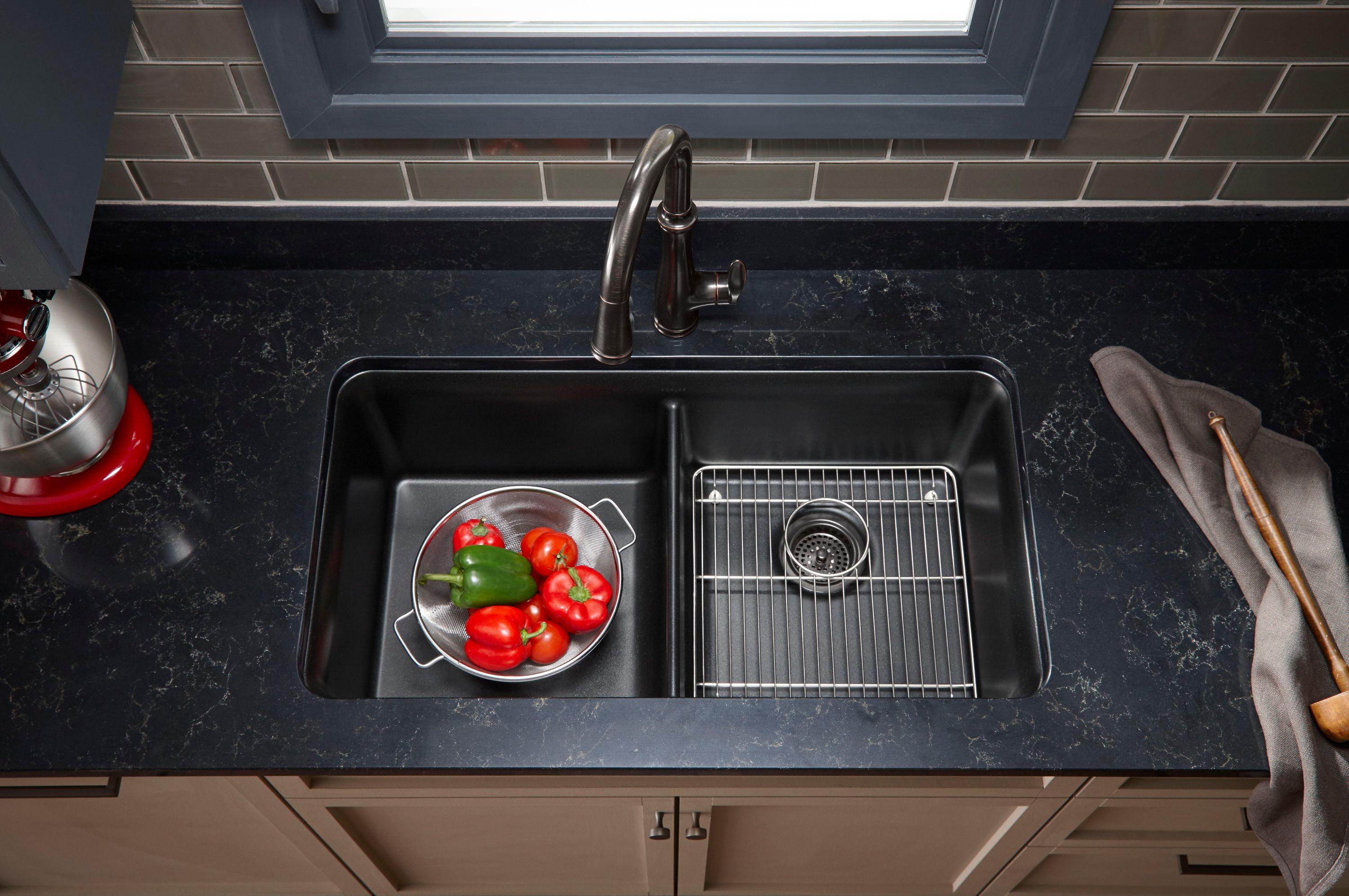 Cairn® 34" L x 18" W Under-Mount Double-Equal Kitchen Sink
