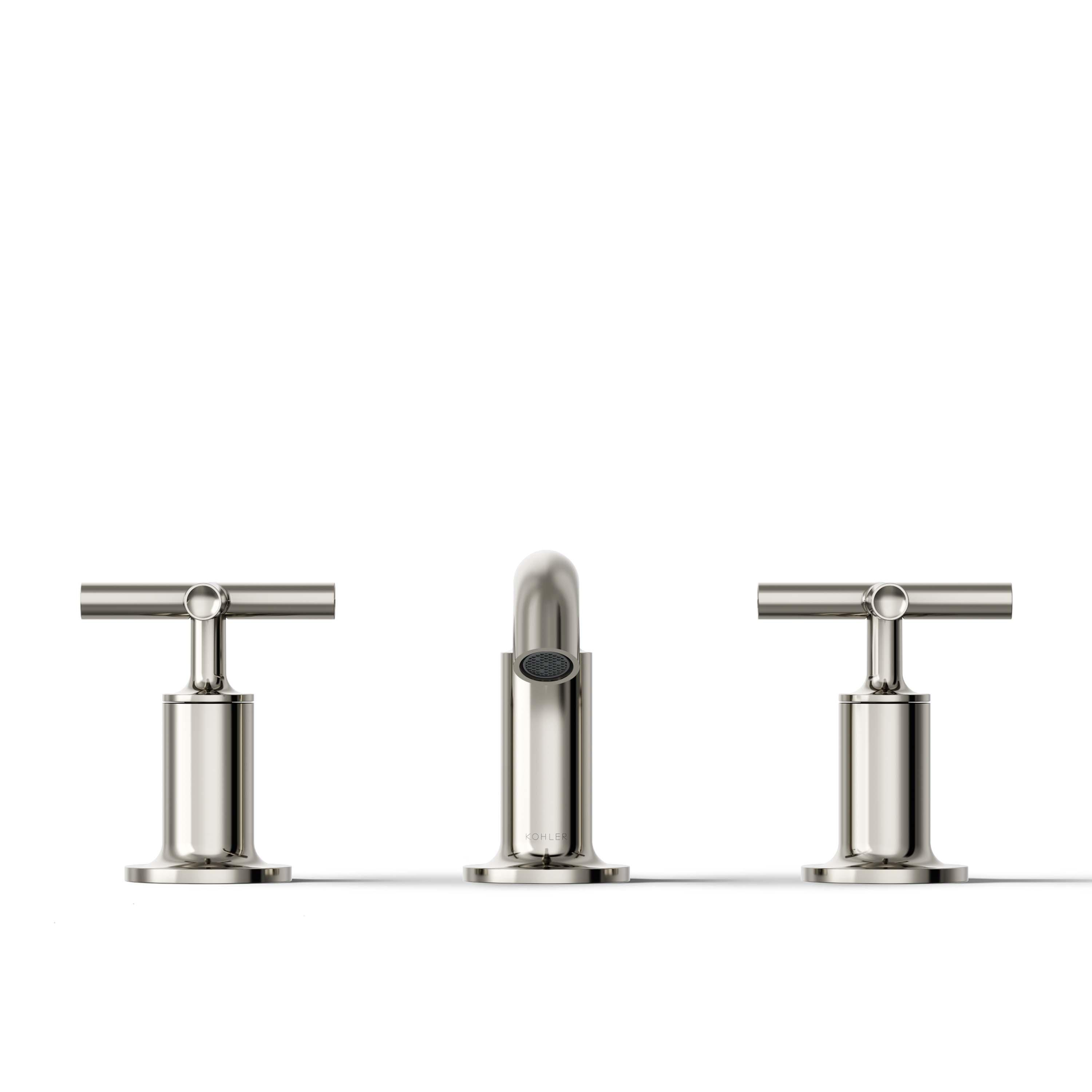 Purist® Widespread Bathroom Sink Faucet with Low Cross Handles and Low Spout