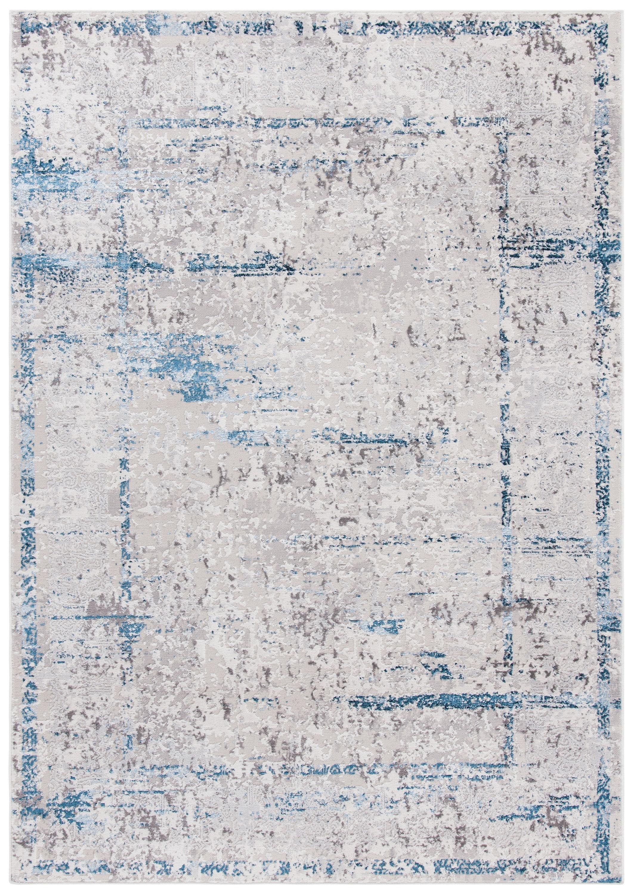 Amelia ALA207 Machine Made Indoor Area Rug - Grey/Blue - 4'-5"x6'-5" - Safavieh