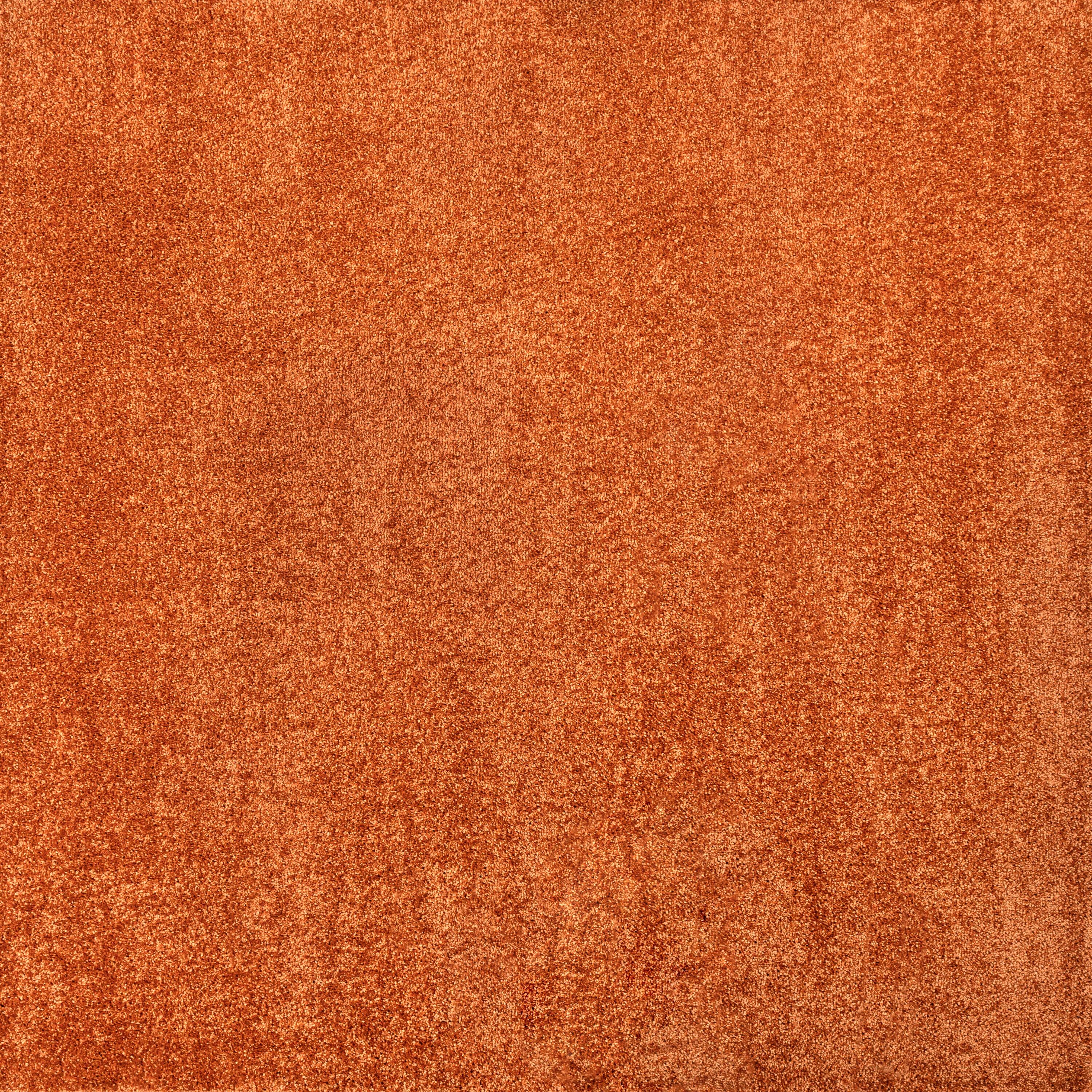 JONATHAN Y Haze Solid Low-Pile Orange 5' Square Area Rug