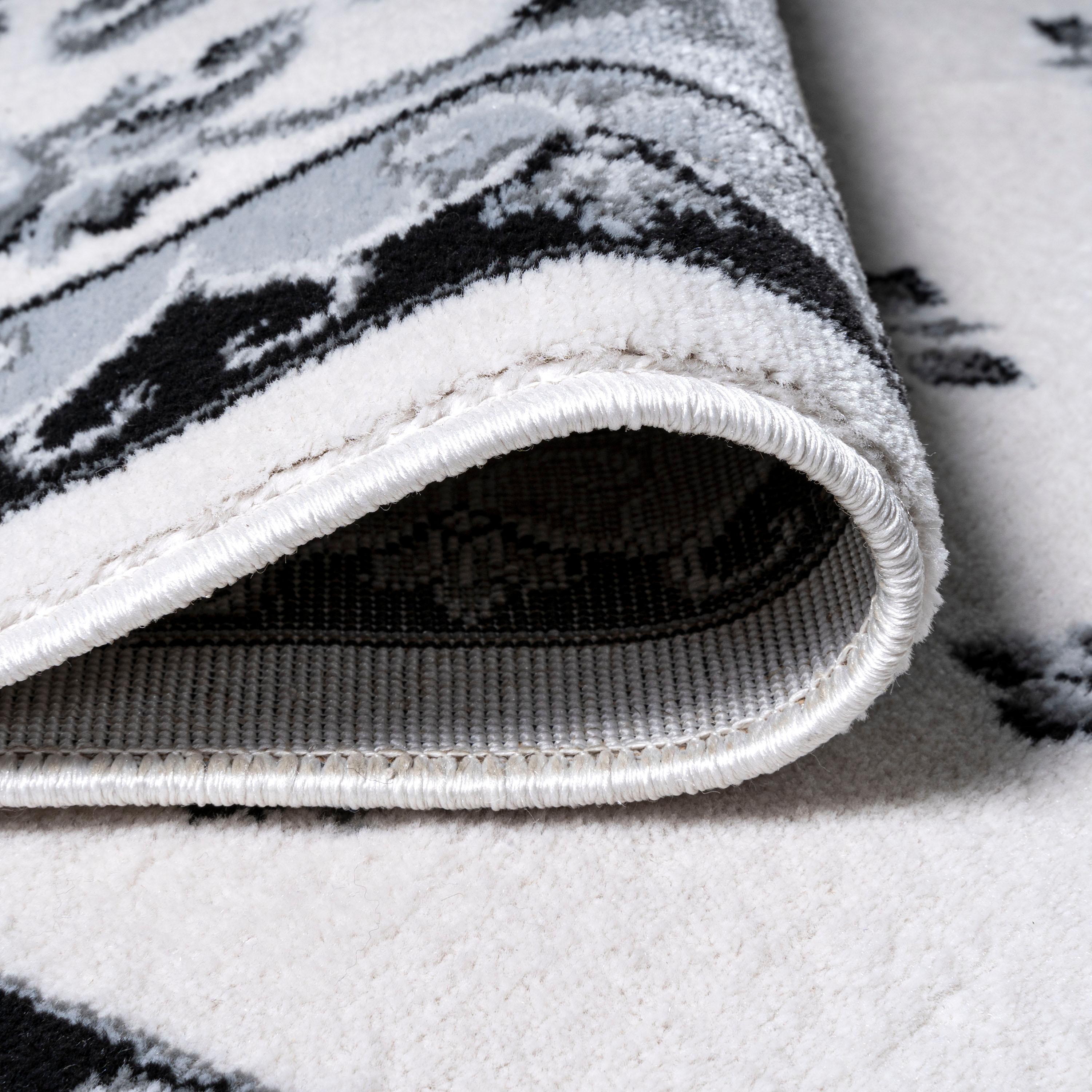 3'x5' Acanthus French Border Area Rug, Cream/Light Gray - JONATHAN Y