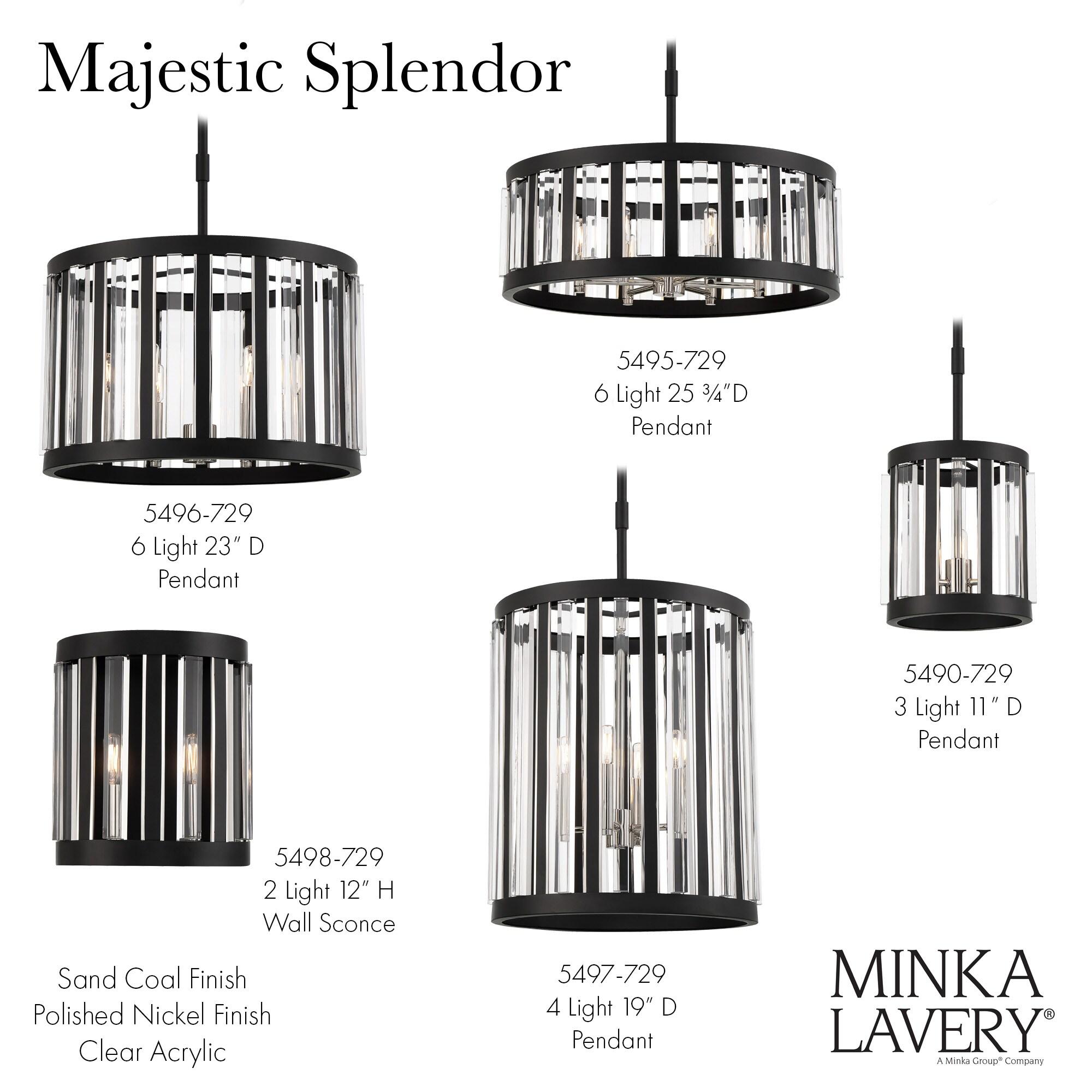 Minka Lavery - Majestic Splendor - 3 Light Pendant-12 Inches Tall and 11 Inches