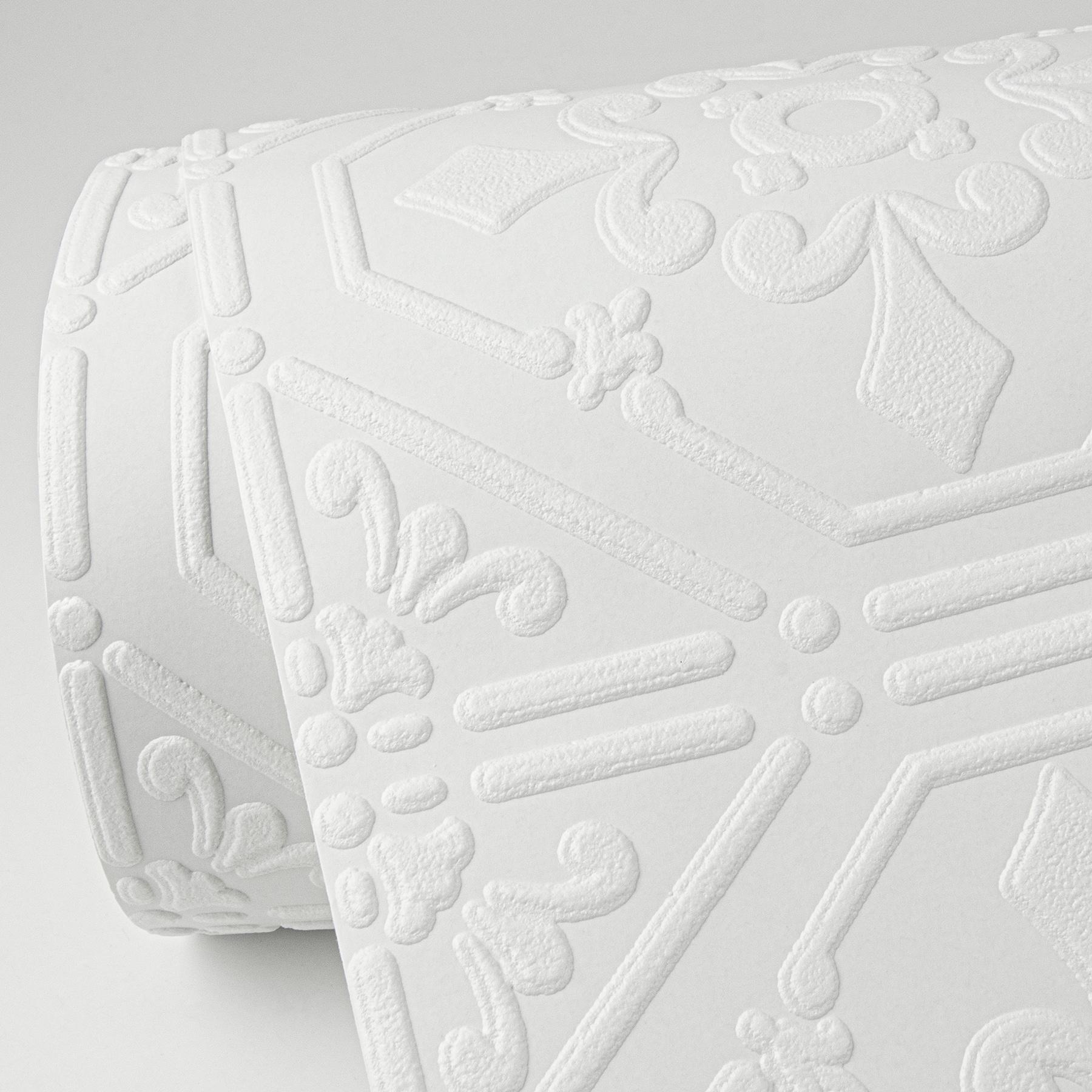 Brewster Home Fashions Brooklyn White Tin Paintable Wallpaper