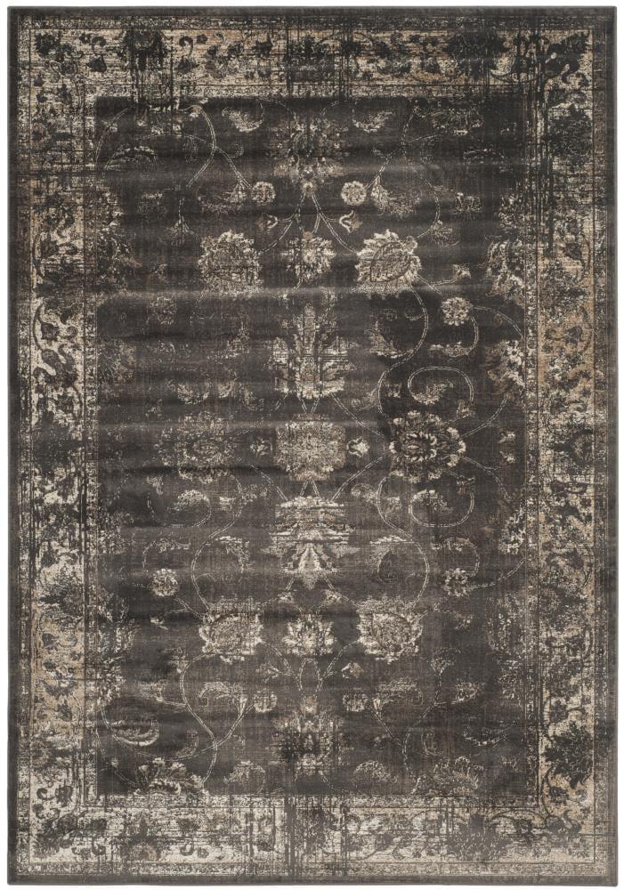 SAFAVIEH Vintage Jaxon Traditional Area Rug, Soft Anthracite, 10' x 14'