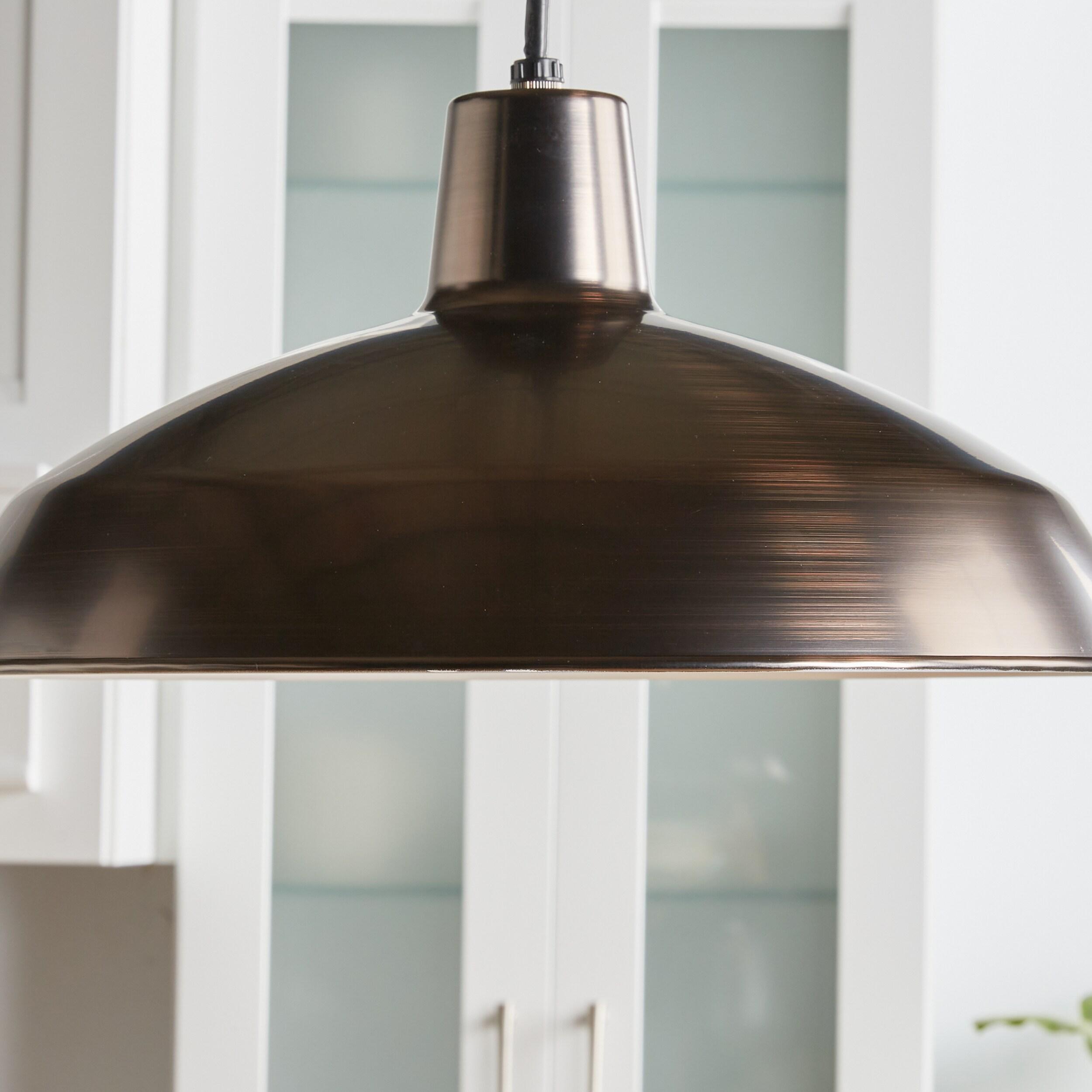 Progress Lighting, Sanabria, 1-Light, Pendant, Venetian Bronze, Spun Metal Shade