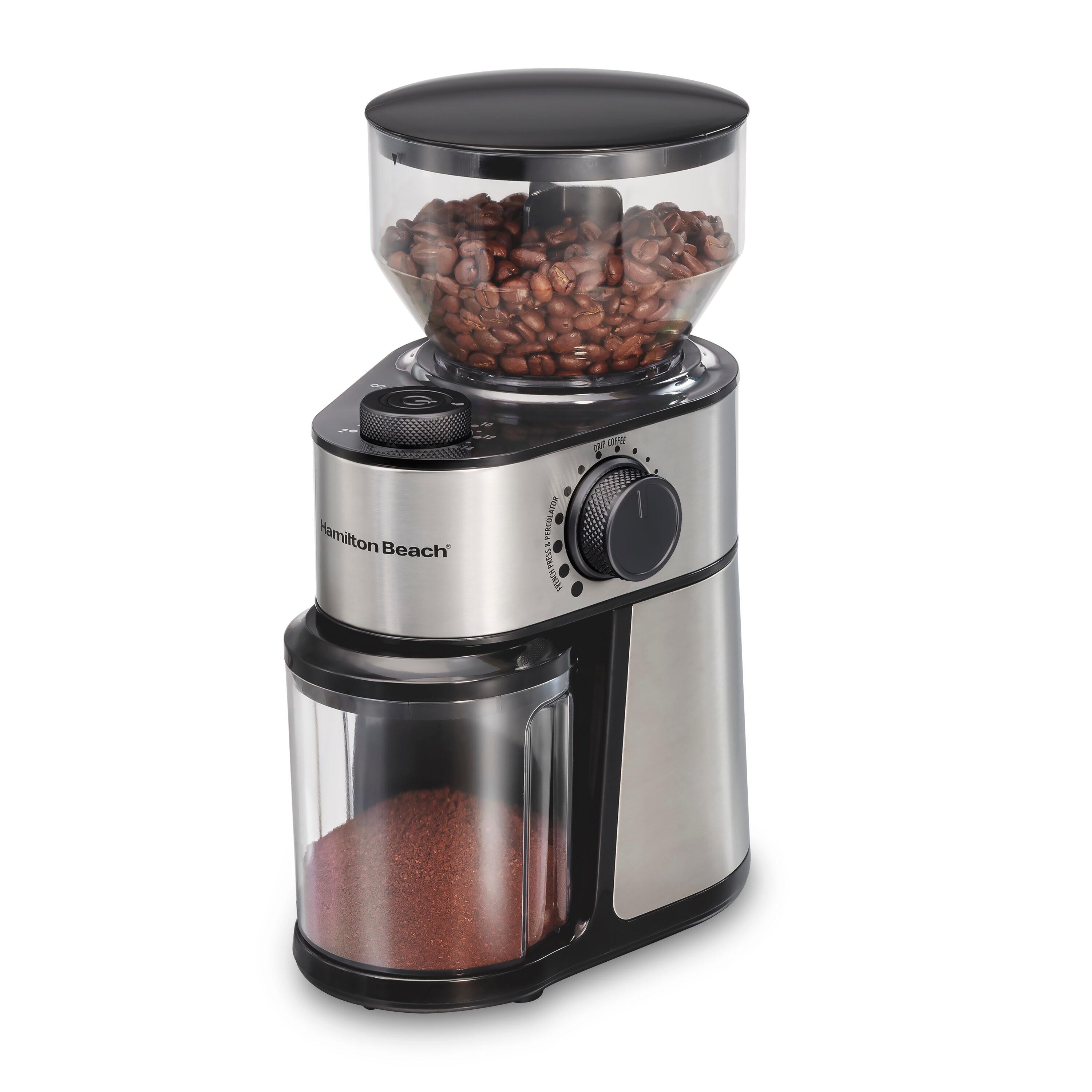 Hamilton Beach® Burr Coffee Grinder Stainless Steel Housing