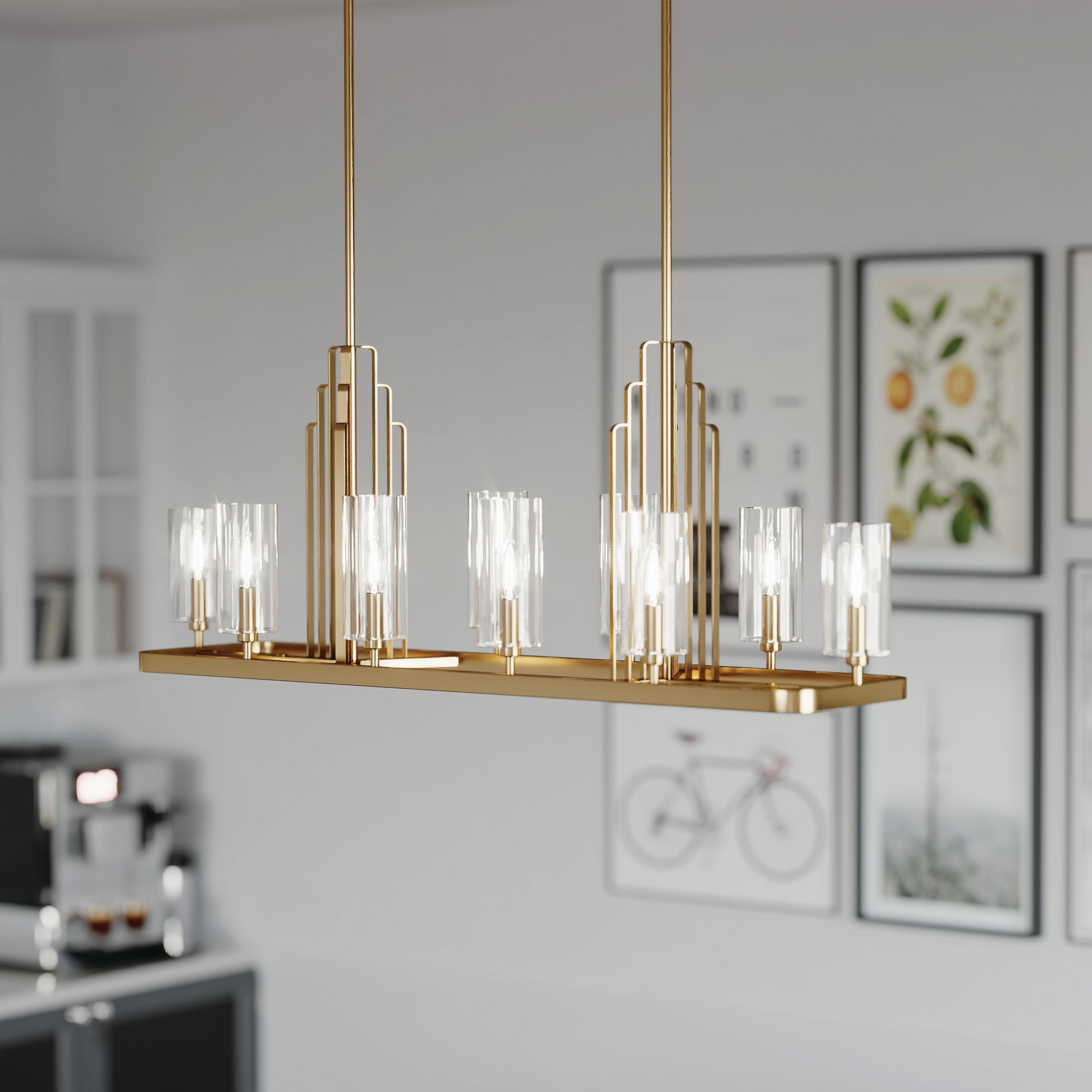 Kichler Lighting Kimrose 10 - Light Chandelier in  Brushed Natural Brass
