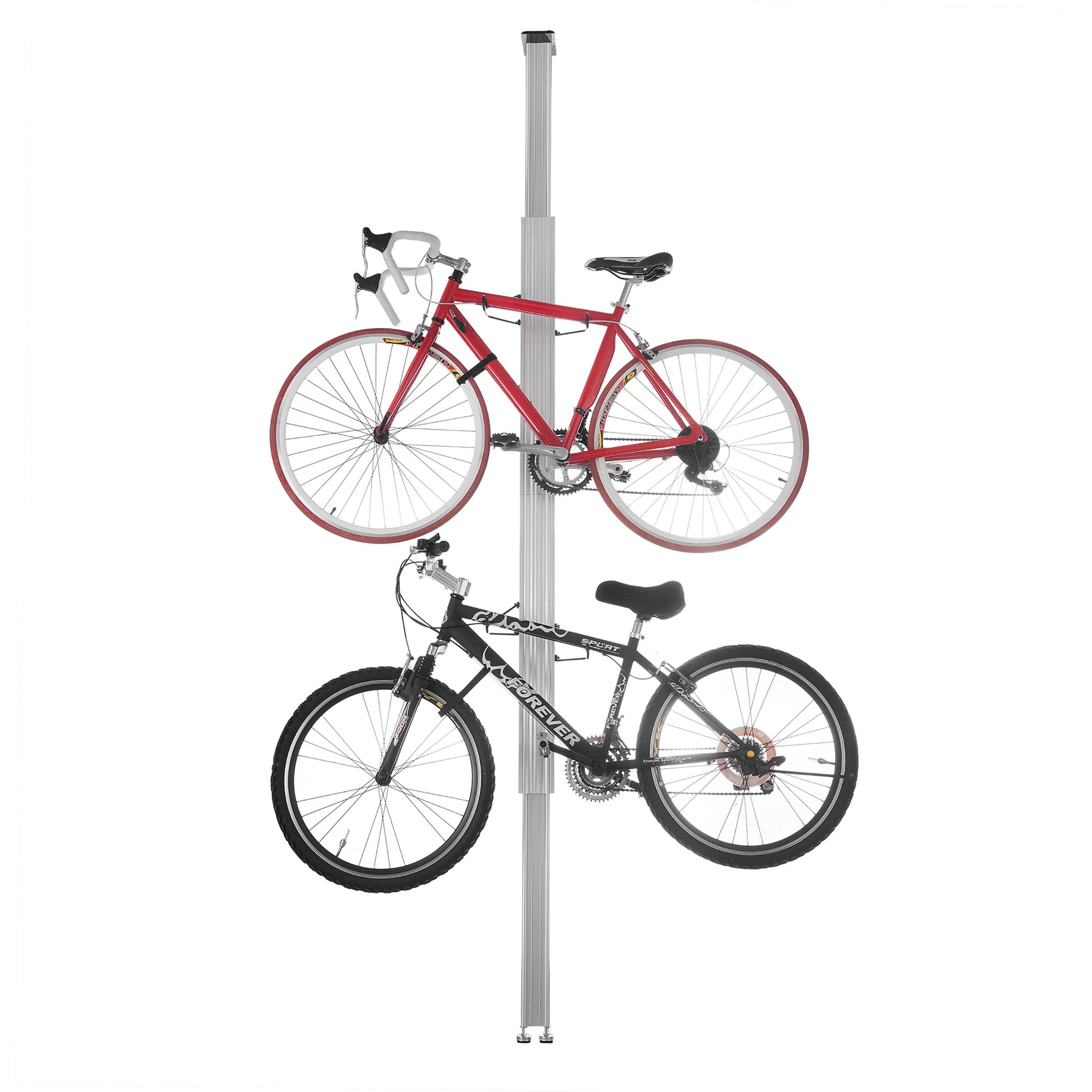 Leisure Sports Aluminum Bike Storage Rack with Tension Mount for Two Bicycles