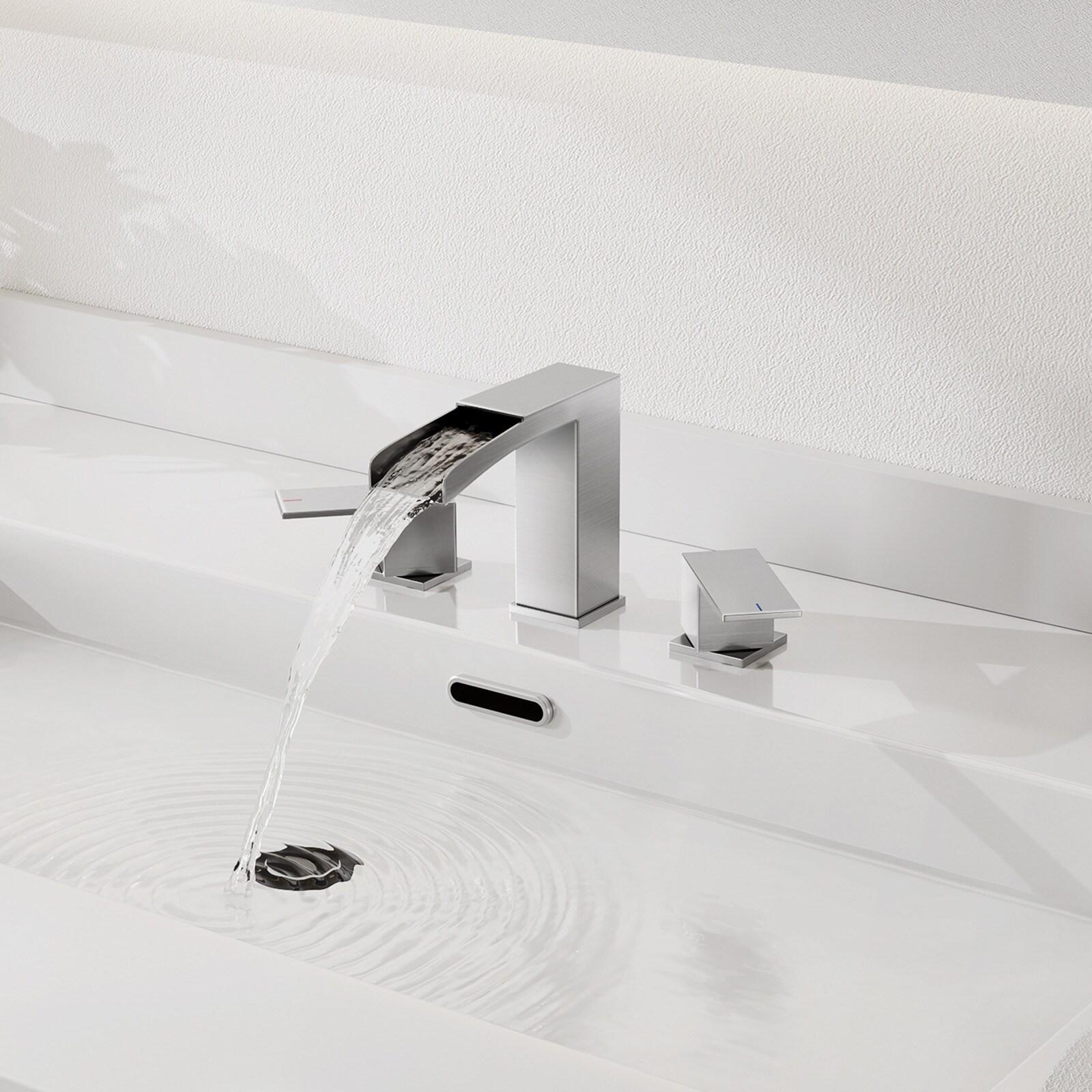 Widespread 2-handle Bathroom Faucet with Drain Assembly