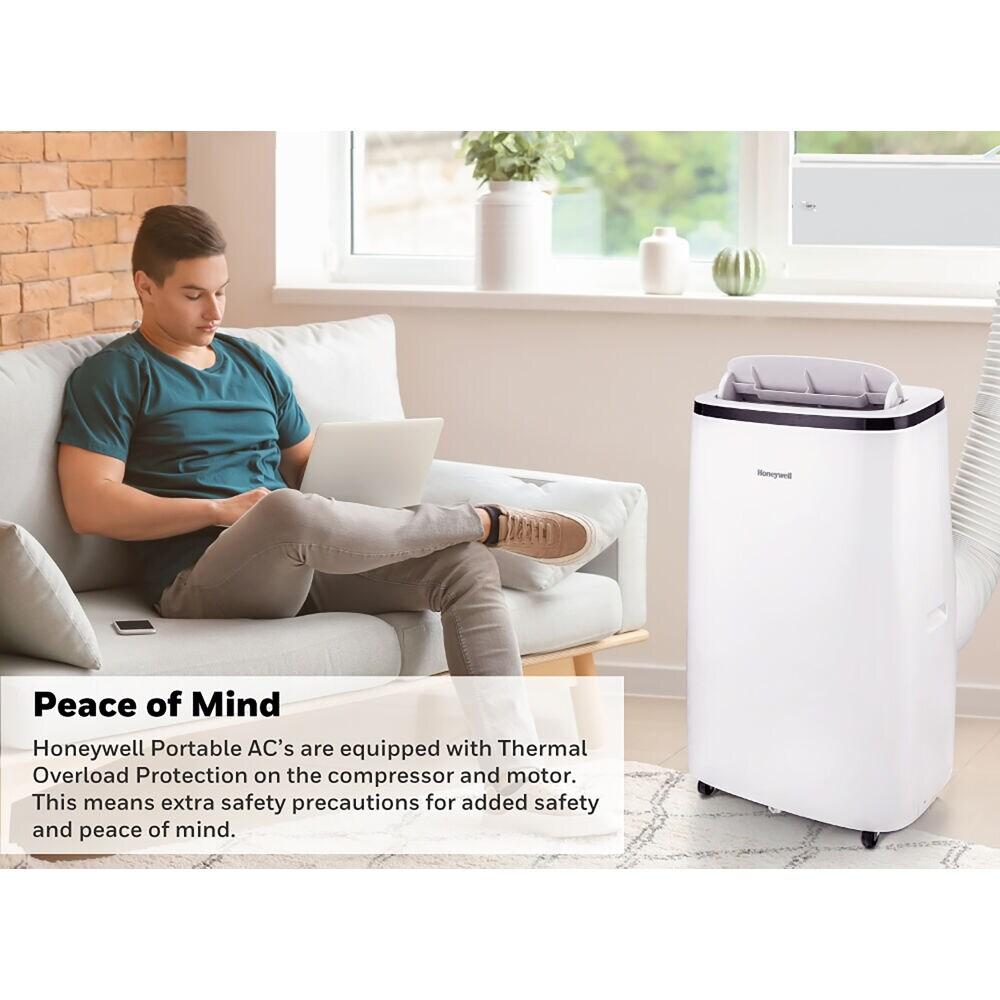 Honeywell 8,050 BTU SACC Portable Air Conditioner, 115V, 3 Fan Speeds for 550 Sq. Ft. in White