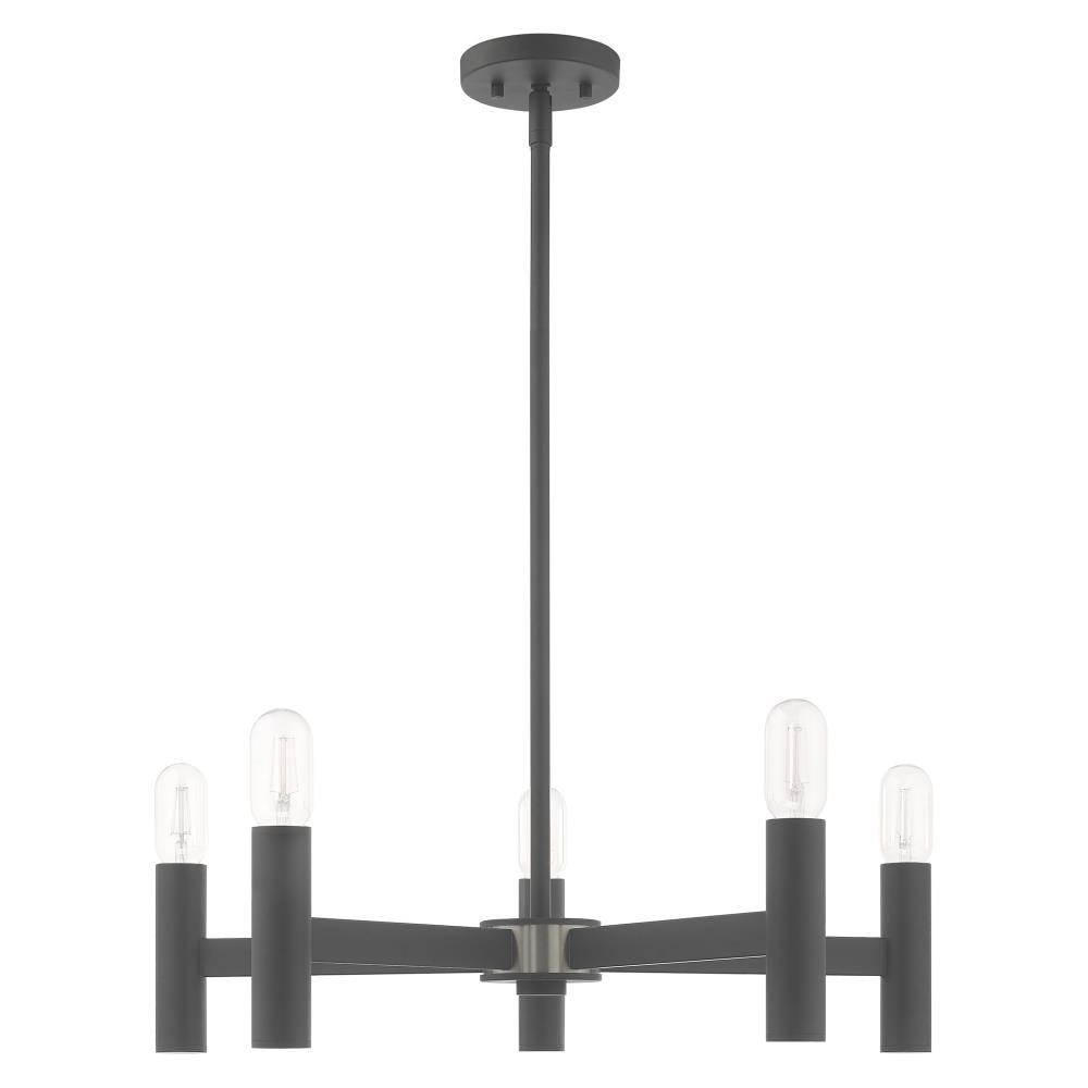 Livex Lighting - Copenhagen - 5 Light Chandelier in Mid Century Modern Style -