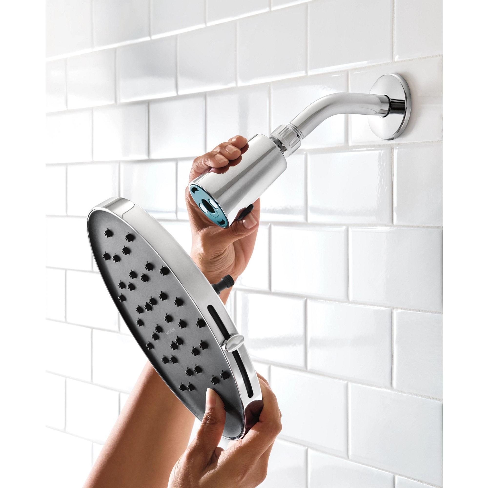 MOEN Verso Magnetix 8-Spray Patterns with 1.75 GPM 9 in. Wall Mount Fixed Shower Head in Chrome, Grey