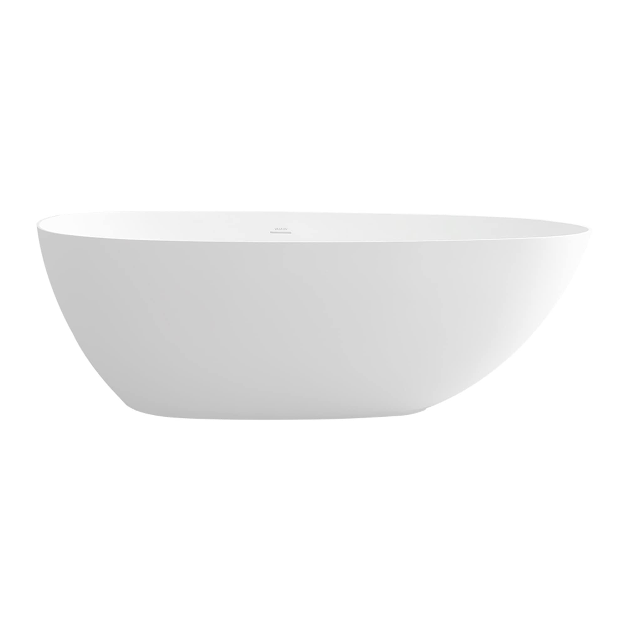 1700Mm White Big Freestanding Stone Solid Surface Bathtub