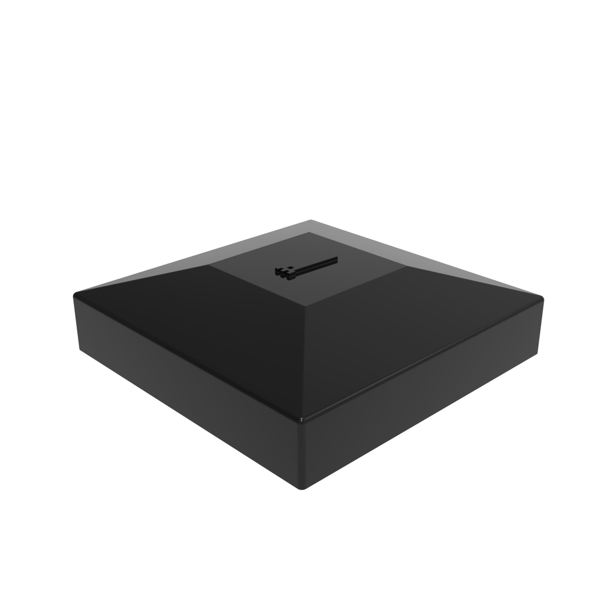 Athens 2.5-in x 5-in Gloss Black Aluminum Dome Cap