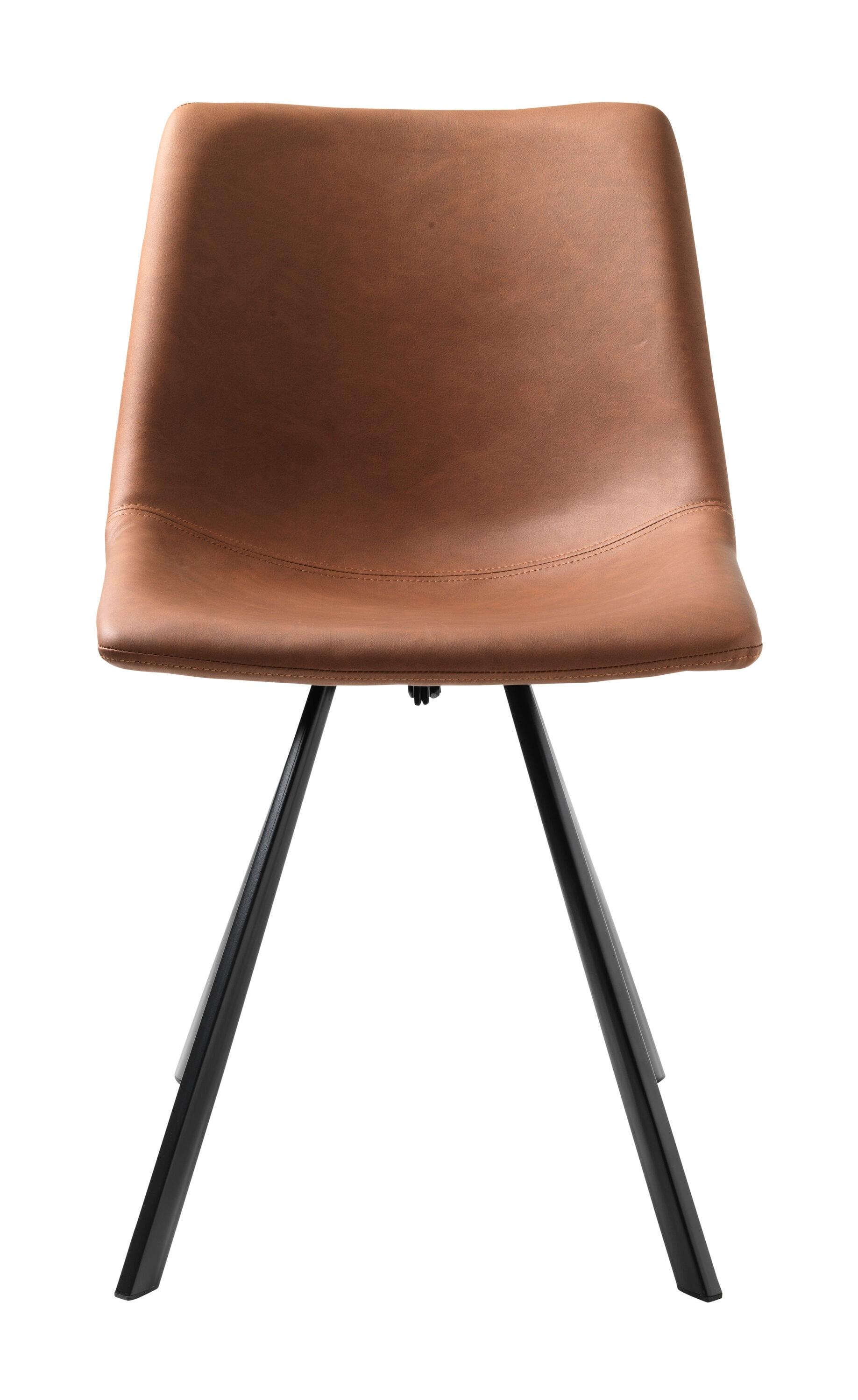 Unique Furniture 18.5''H Polyurethane Upholstered Dining Chair in Tan (Set of 2)