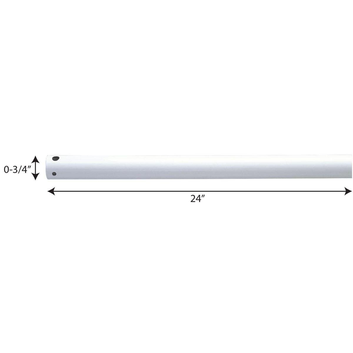 Progress Lighting 36-Inch Ceiling Fan Downrod In White Finish