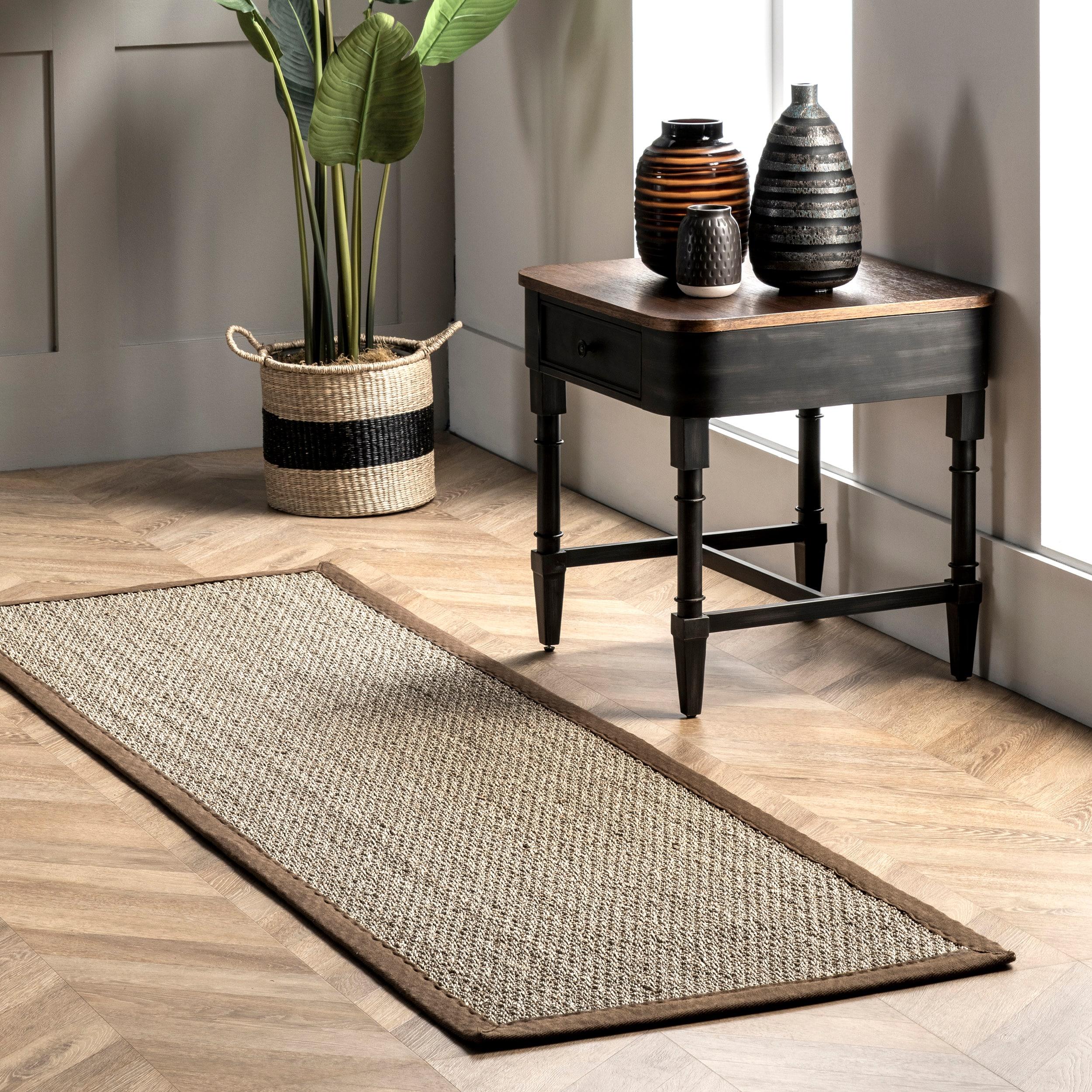 Coastal Breeze Brown Seagrass 31'' Reversible Runner Rug
