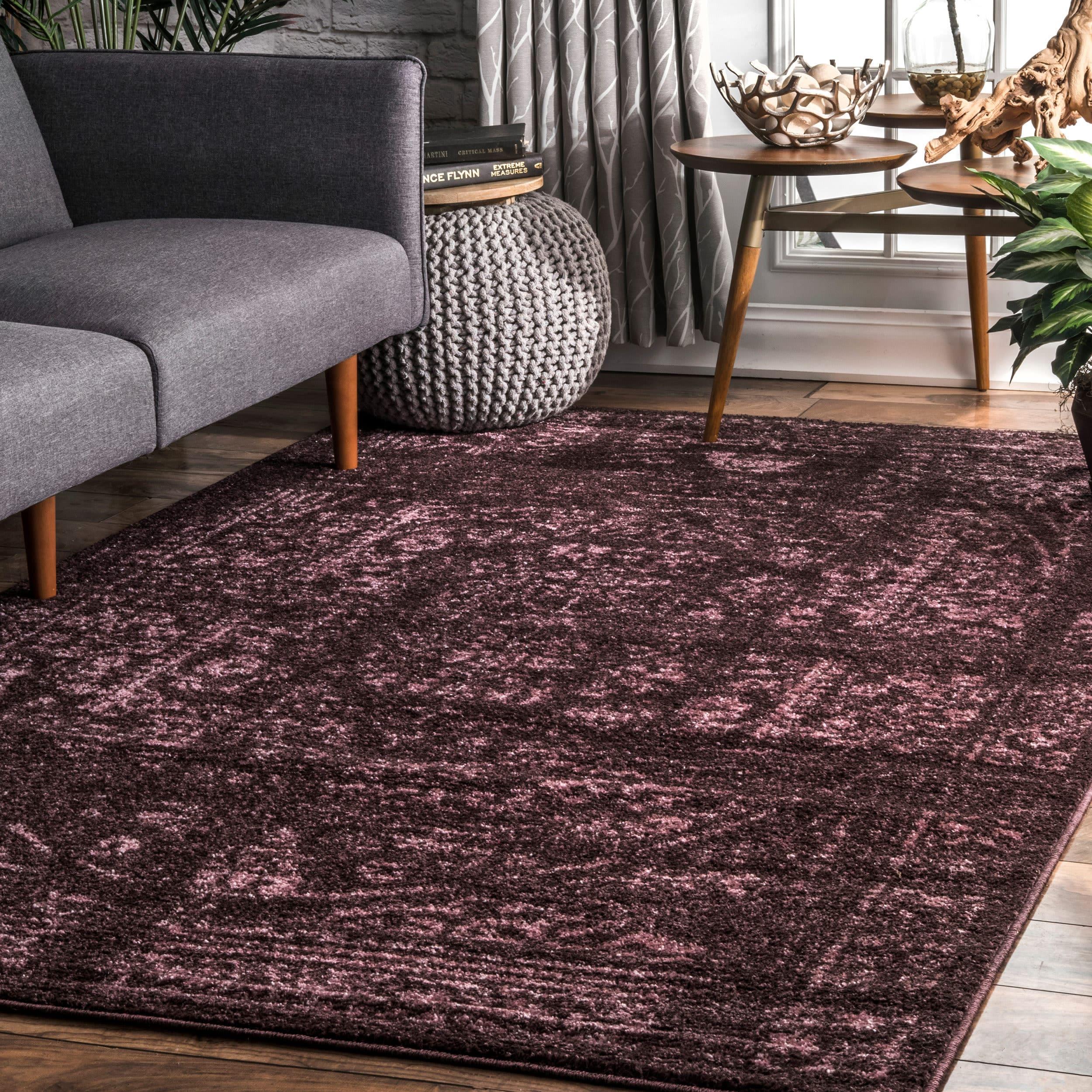 Nuloom Arlena Oriental/Persian 10x14 Indoor Area Rug for Living Room Bedroom Dining Room Kitchen, Burgundy/Pink