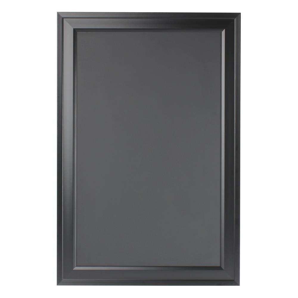 18.5" x 27.5" Bosc Framed Magnetic Chalkboard Black - DesignOvation: Wall Organizer, Includes Magnets & Chalk