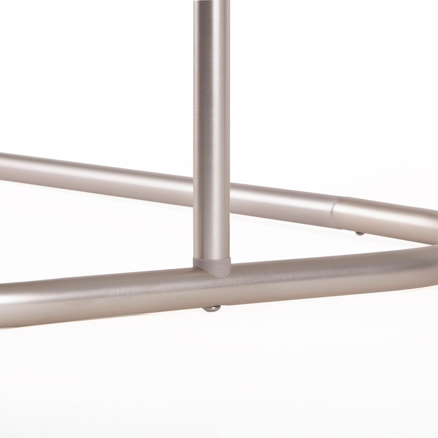 Utopia Alley Rustproof 54" L D-Shaped Fixed Shower Curtain Rod & Hook Set