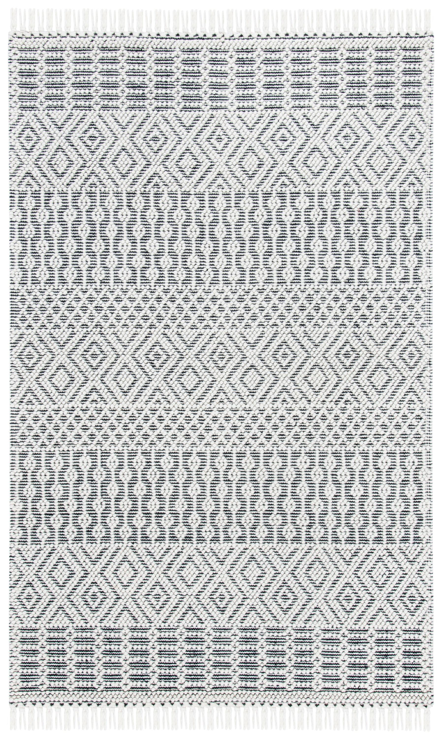 Natura NAT852 Hand Loomed Area Rug - Ivory/Black - 6'x9' - Safavieh.