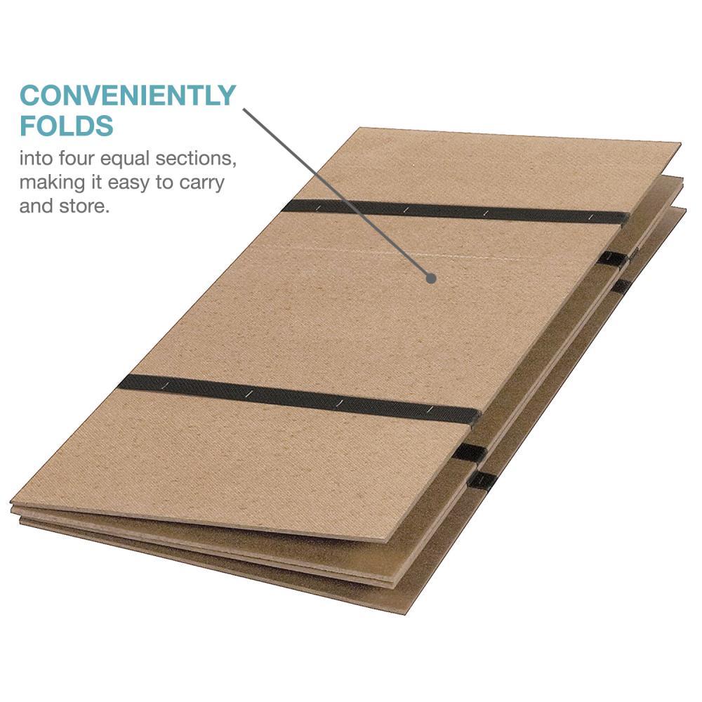 DMI Foldable Box Spring, Bunkie Board, Bed Support Slats for Mattress Support to Streamline and Minimize the Bed, No Assembly Needed, Twin, 30 x 60, Brown